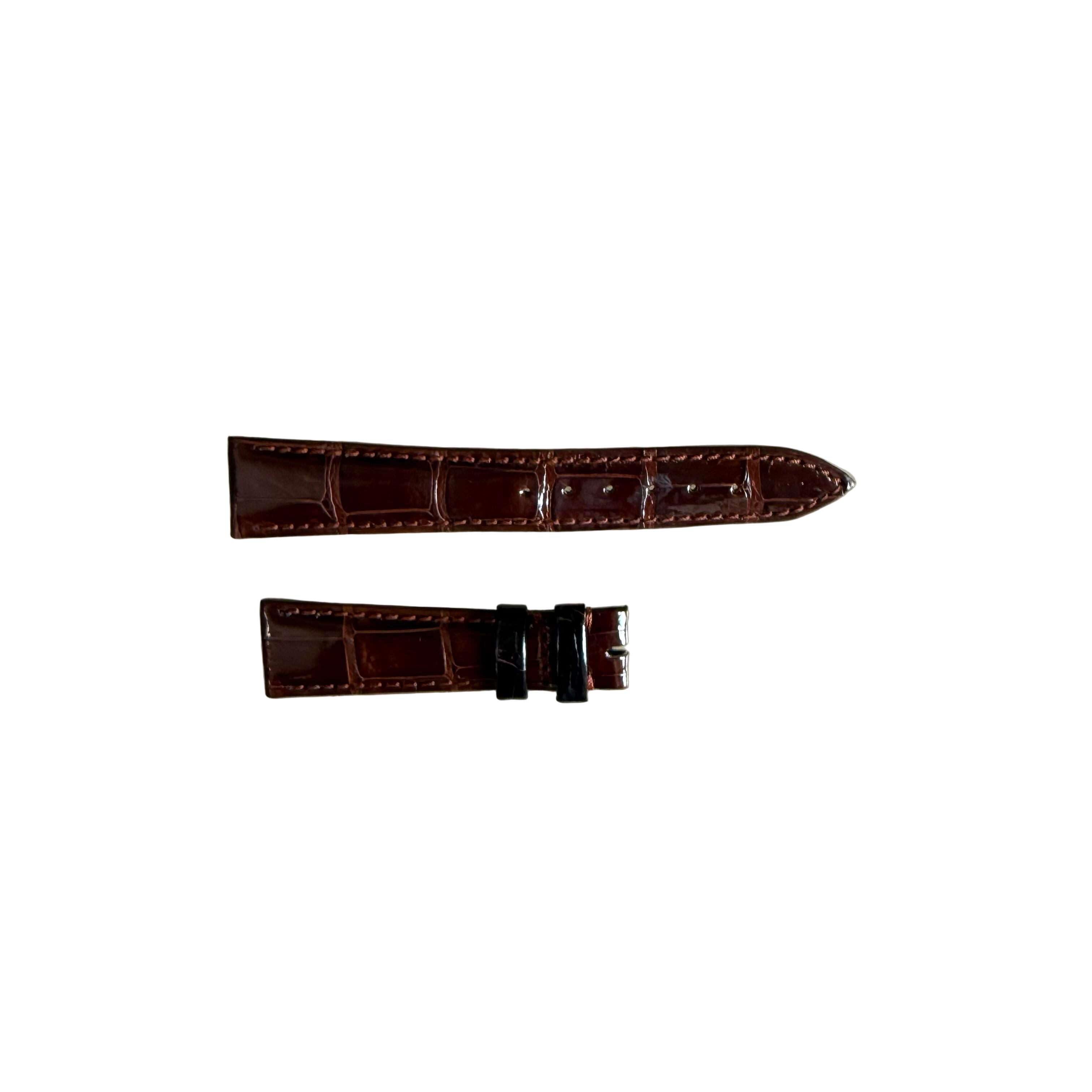 Authentic Breguet Brown Crocodile Watch Strap Band 17mm Padded & Stitched