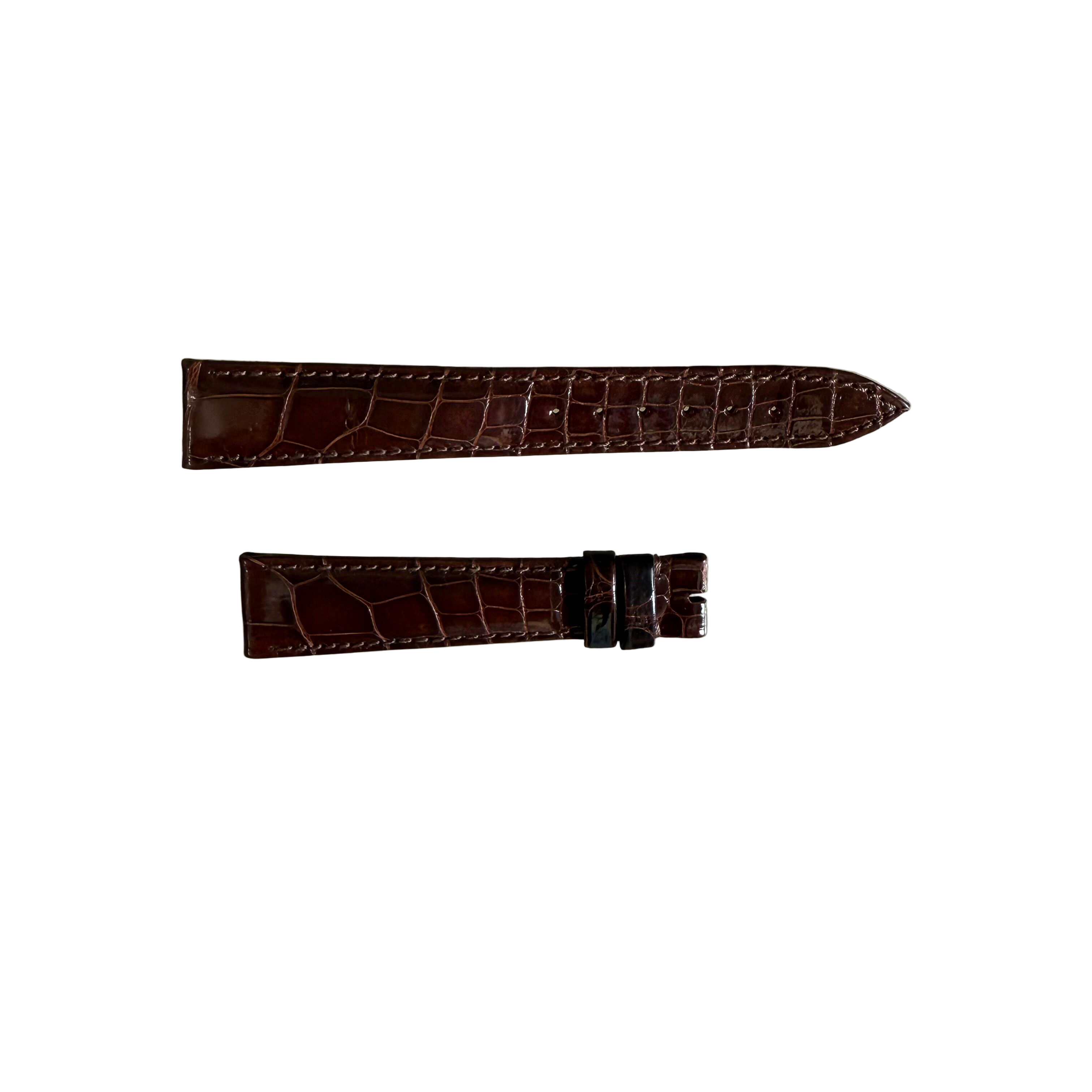 Authentic Breguet Brown Crocodile Watch Strap Band 18mm Padded & Stitched
