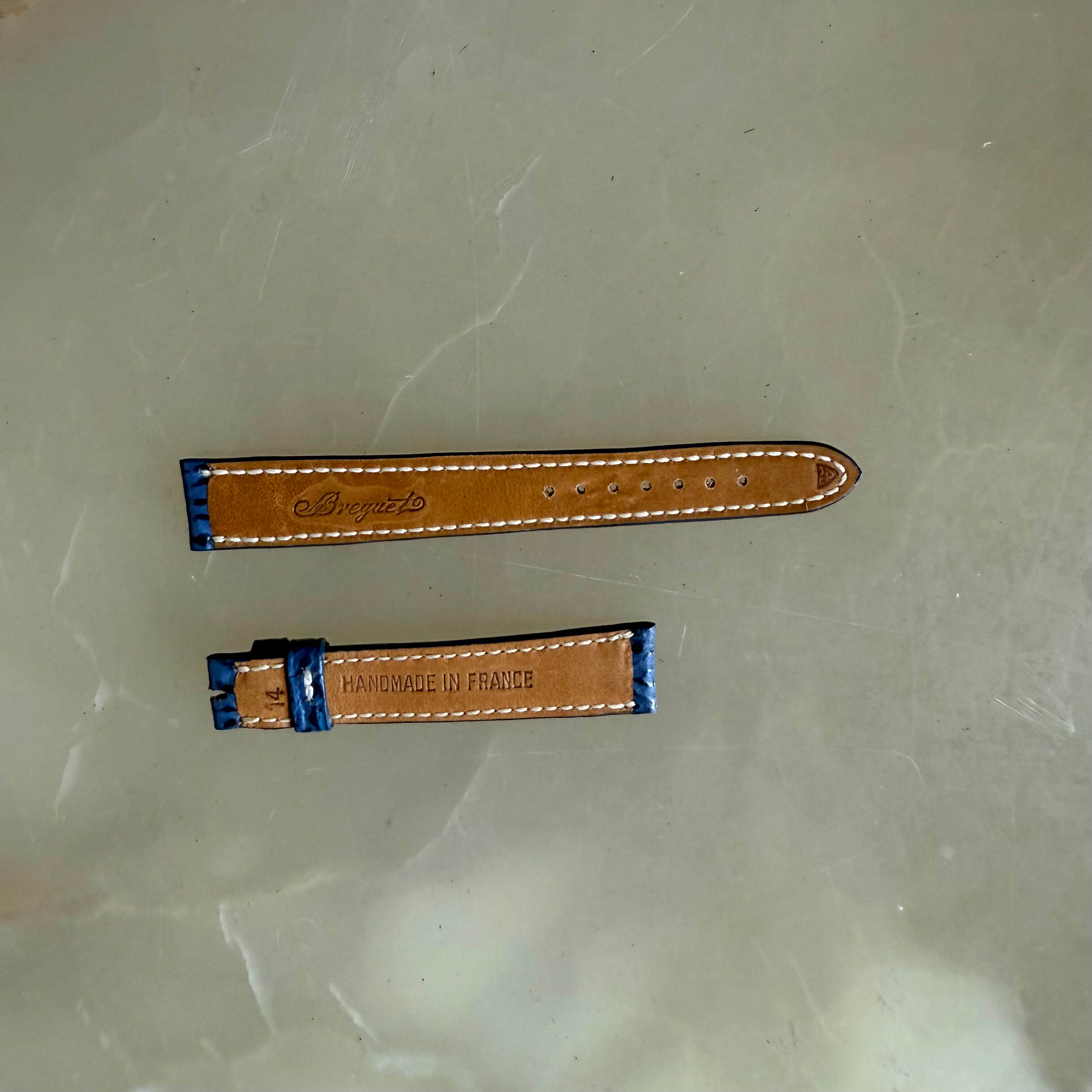 Authentic Breguet Blue Shark Watch Strap Band 14.5mm
