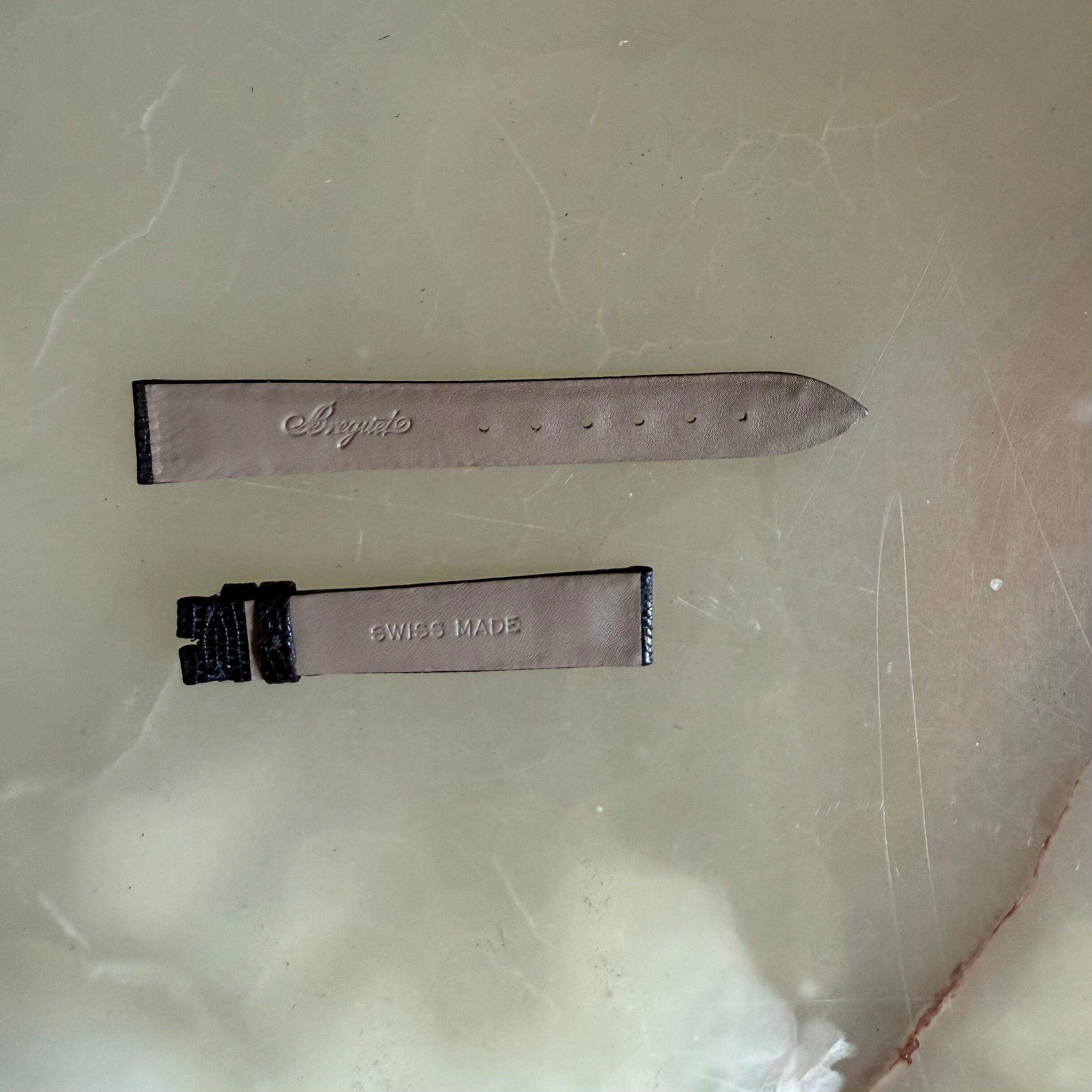Authentic Breguet Black Lizard Watch Strap Band 17mm