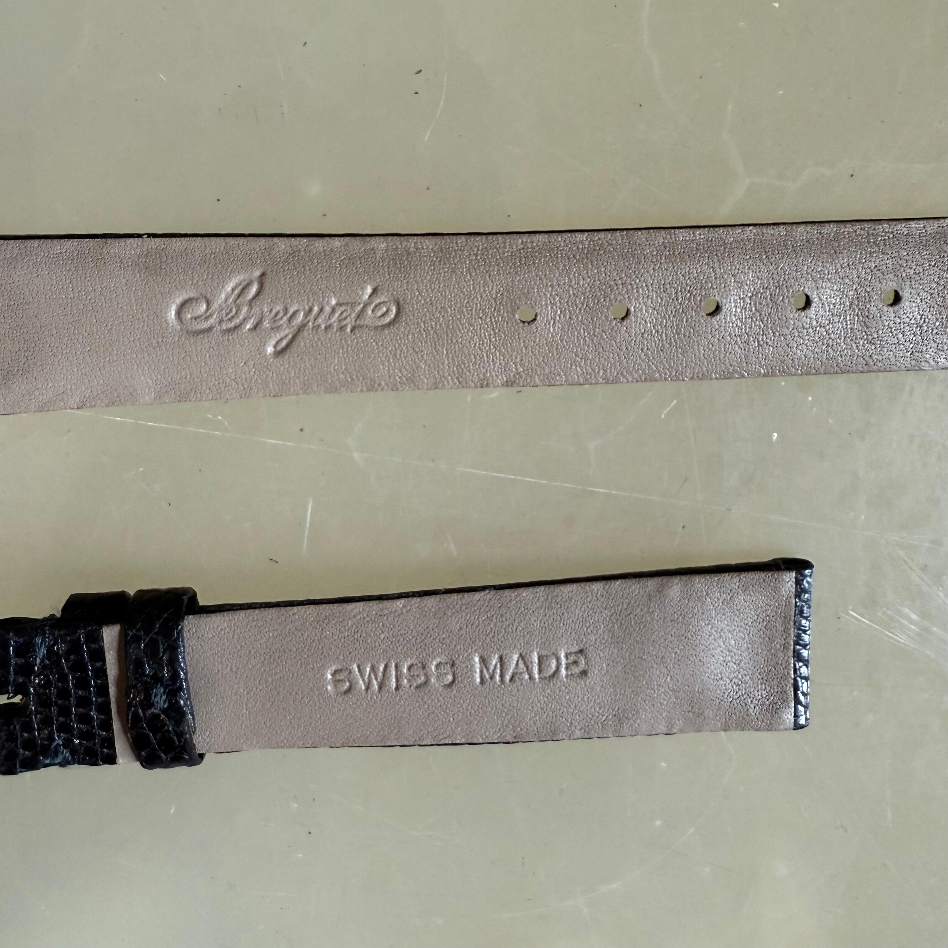Authentic Breguet Black Lizard Watch Strap Band 17mm