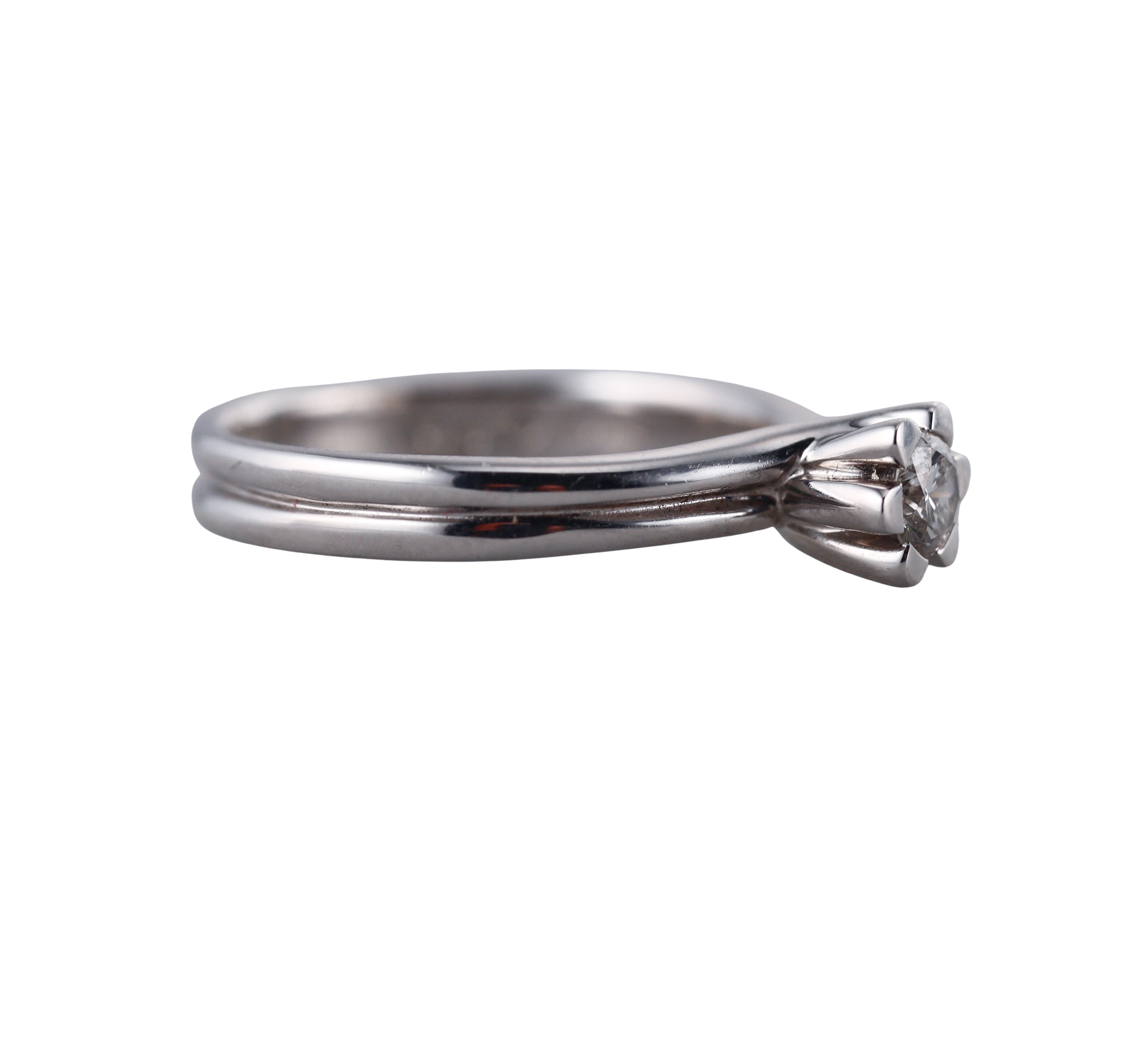 Damiani 18k White Gold Diamond Engagement Ring 5748