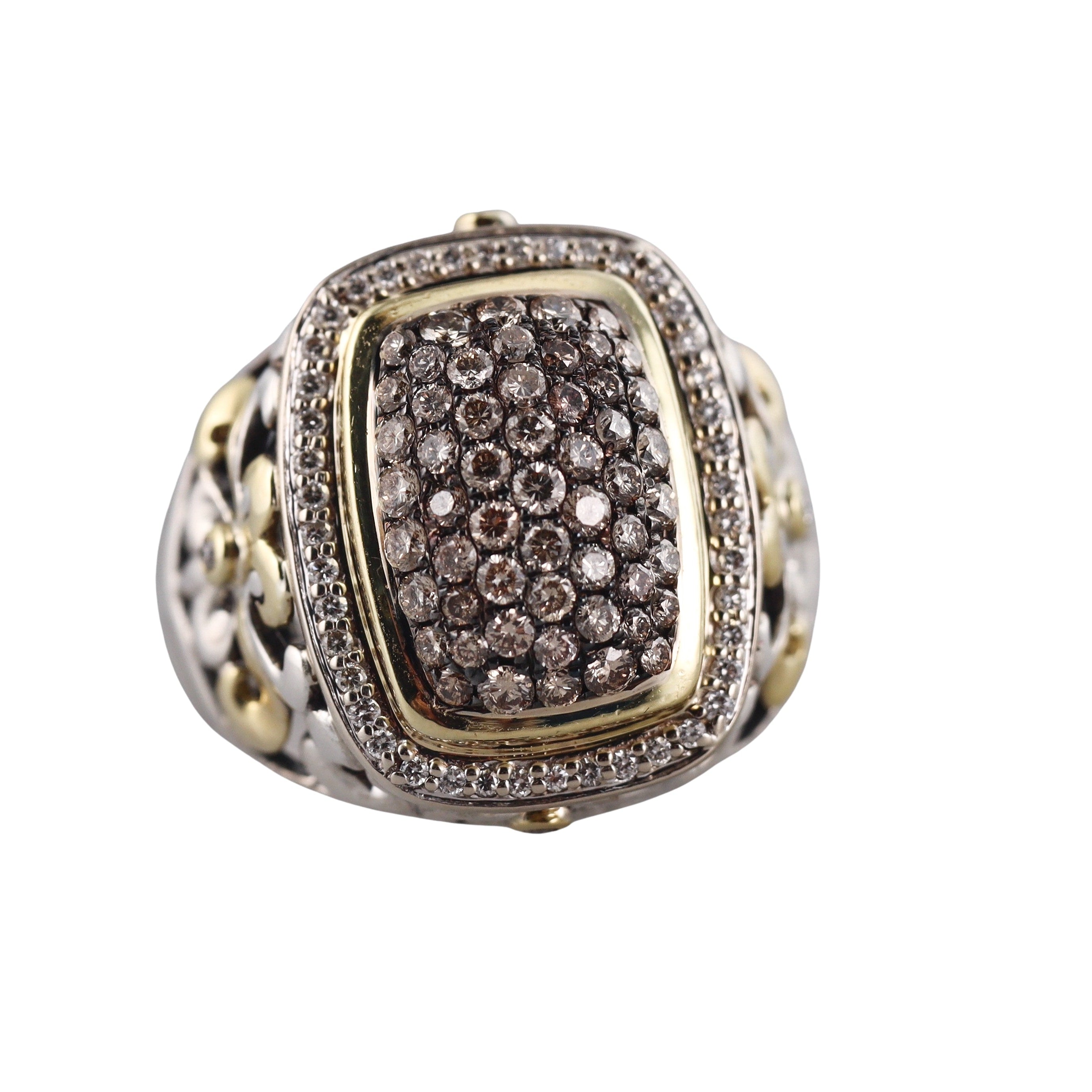 Krypell 18k Gold Silver 1.20ctw Diamond Ring