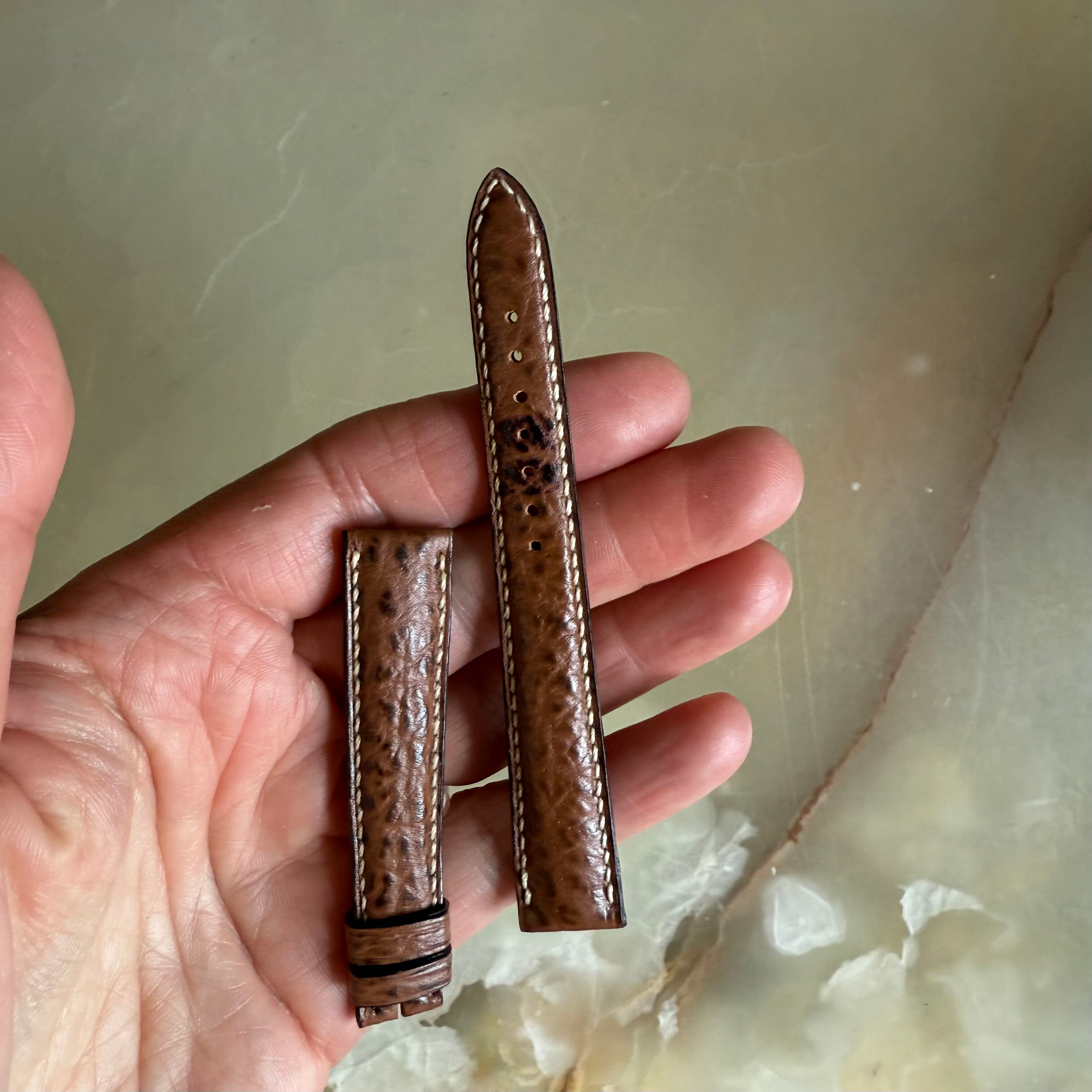 Authentic Breguet Brown Shark Watch Strap Band 14.5mm Padded & Stitched