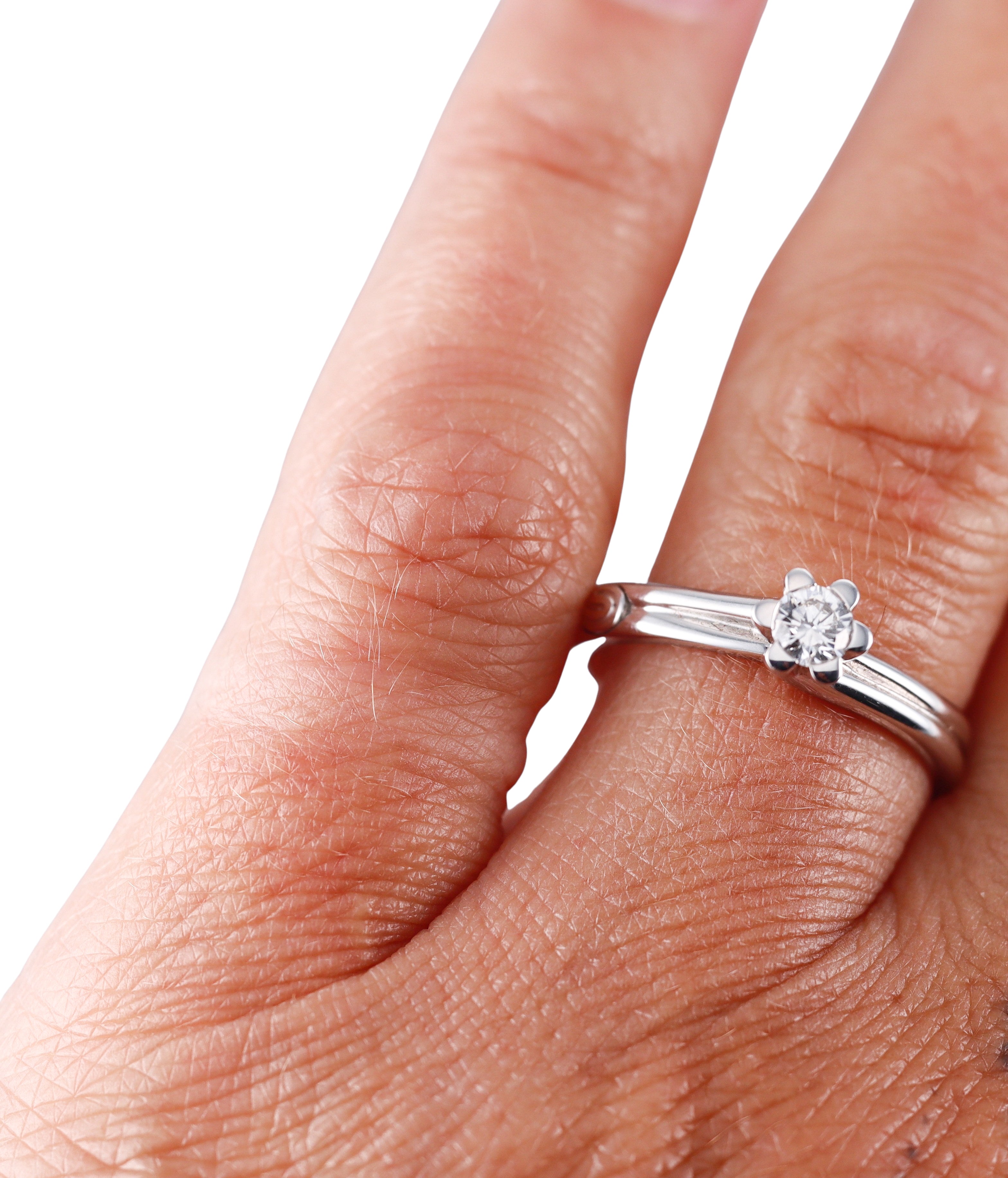 Damiani 18k White Gold Diamond Engagement Ring 5748