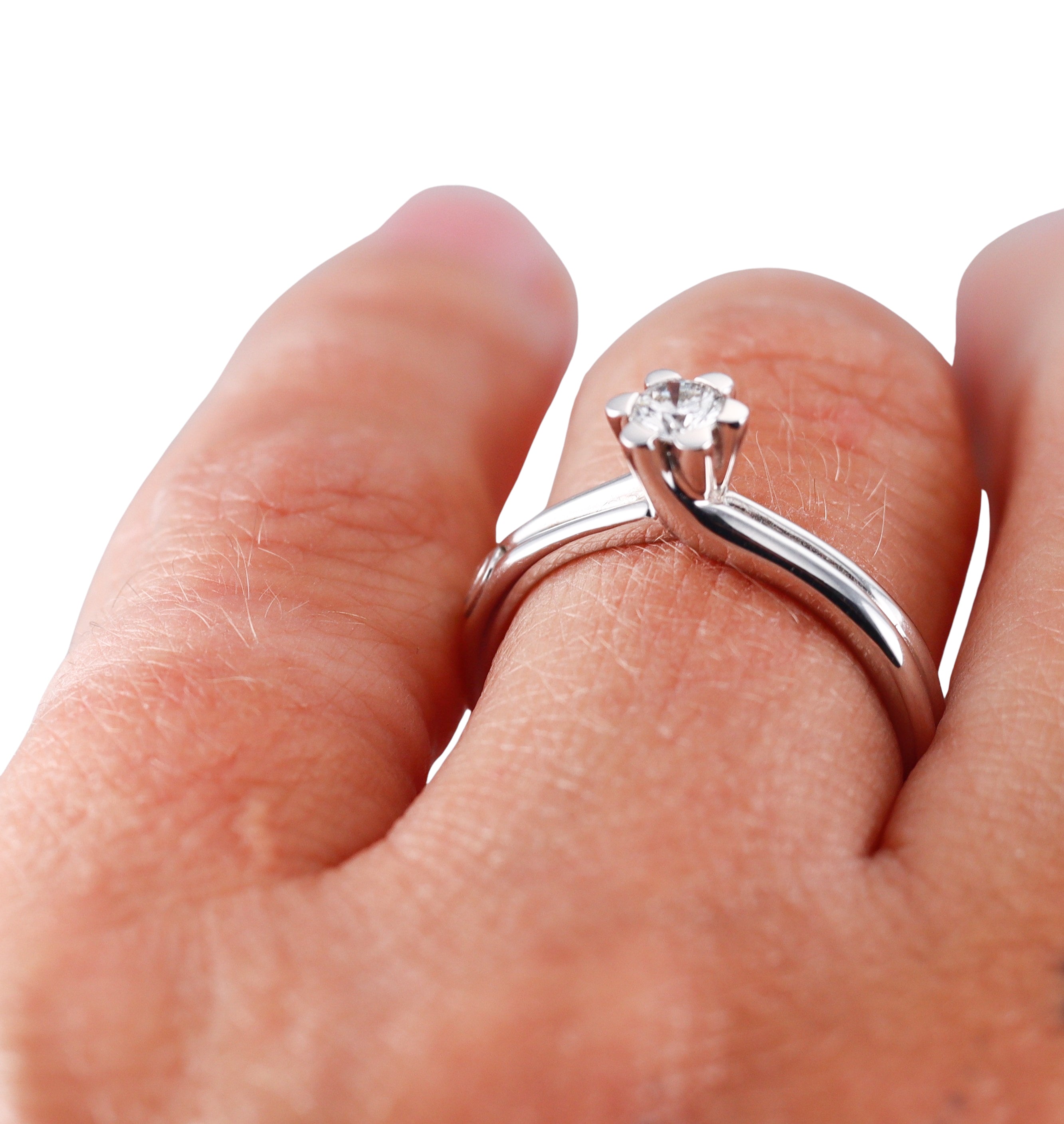 Damiani 18k White Gold Diamond Engagement Ring 5748