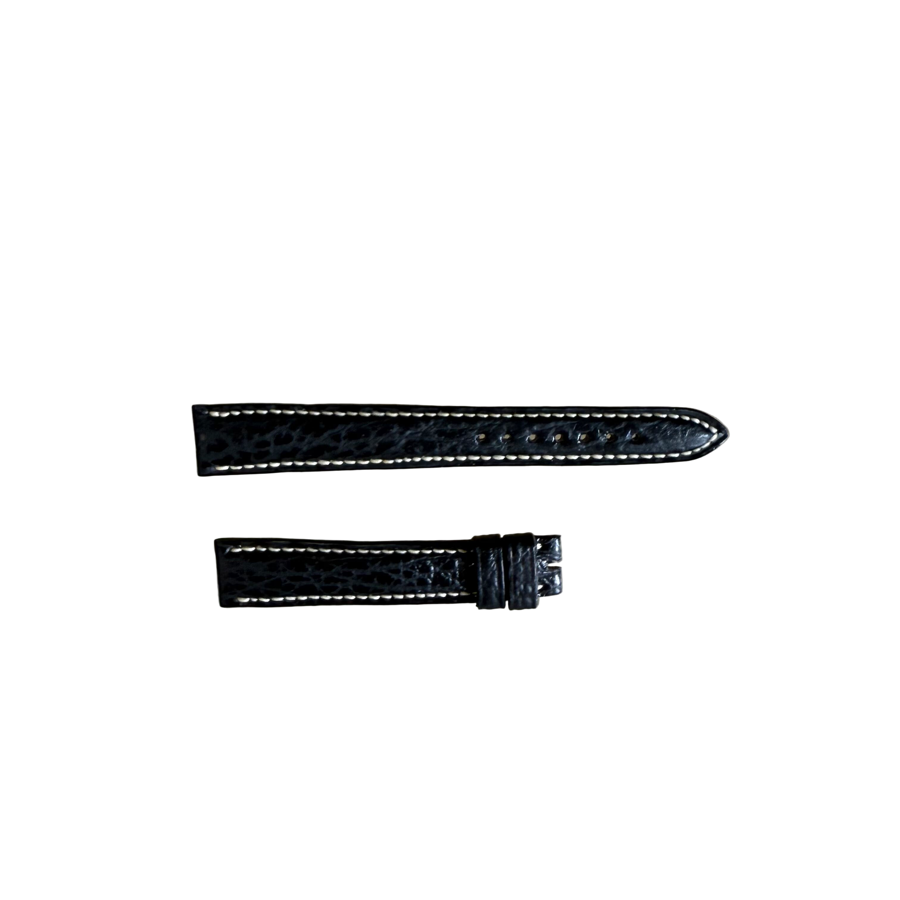 Authentic Breguet Black Shark Watch Strap Band 15mm Padded & Stitched