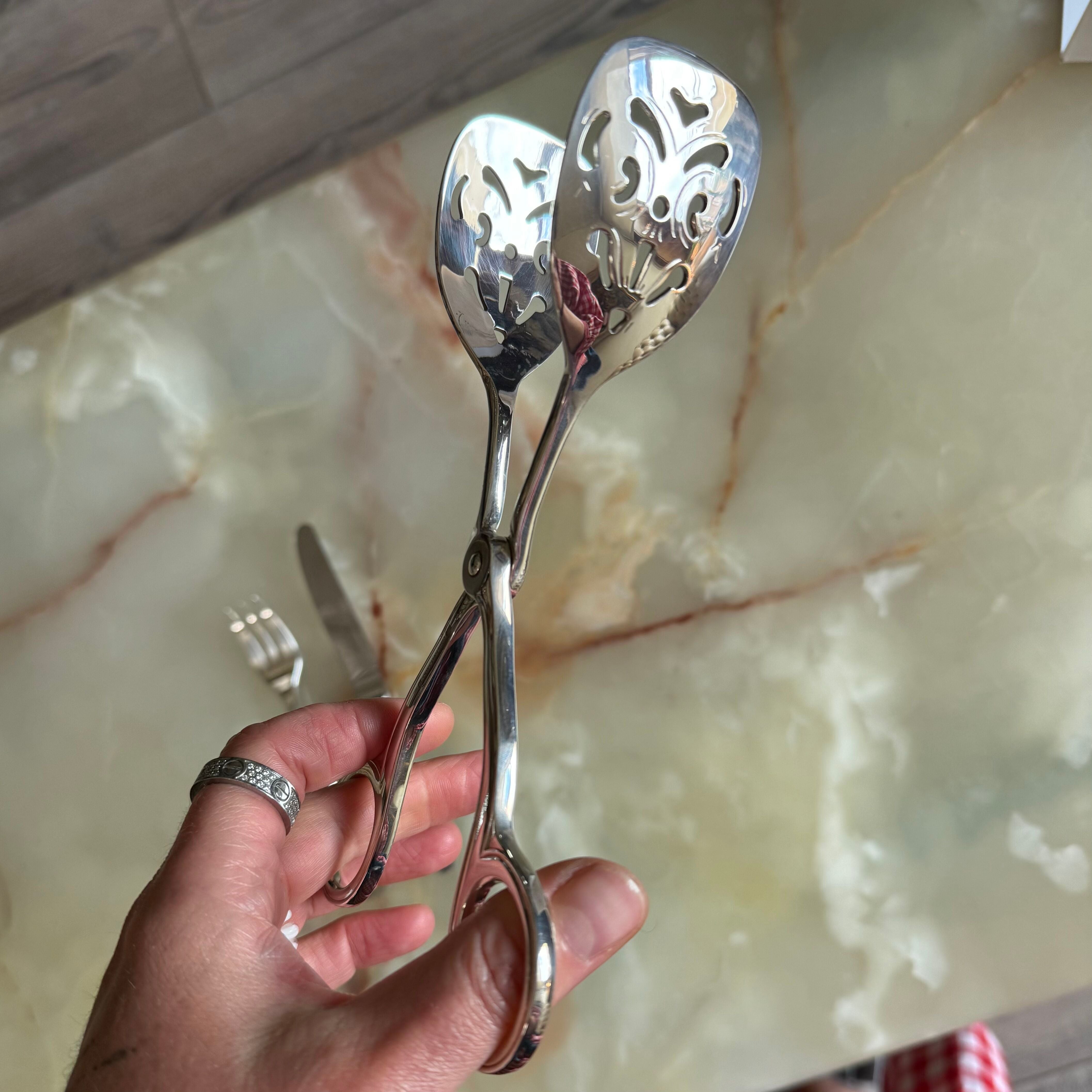 25 pc Christofle Cluny Silver Plated Pastry Set 0016149