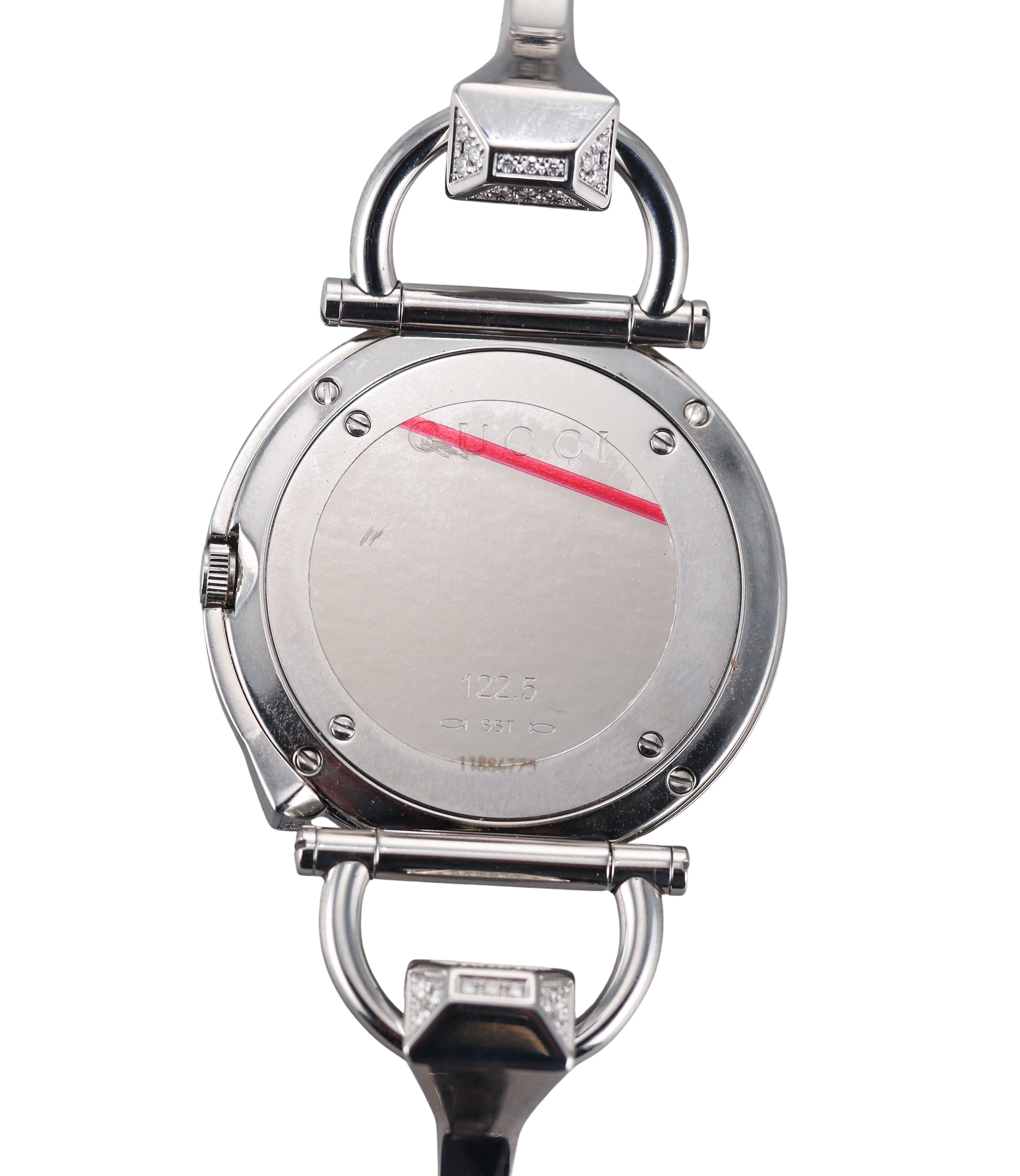 Gucci Chiodo Mother of Pearl Diamond Steel Ladies Watch YA122506