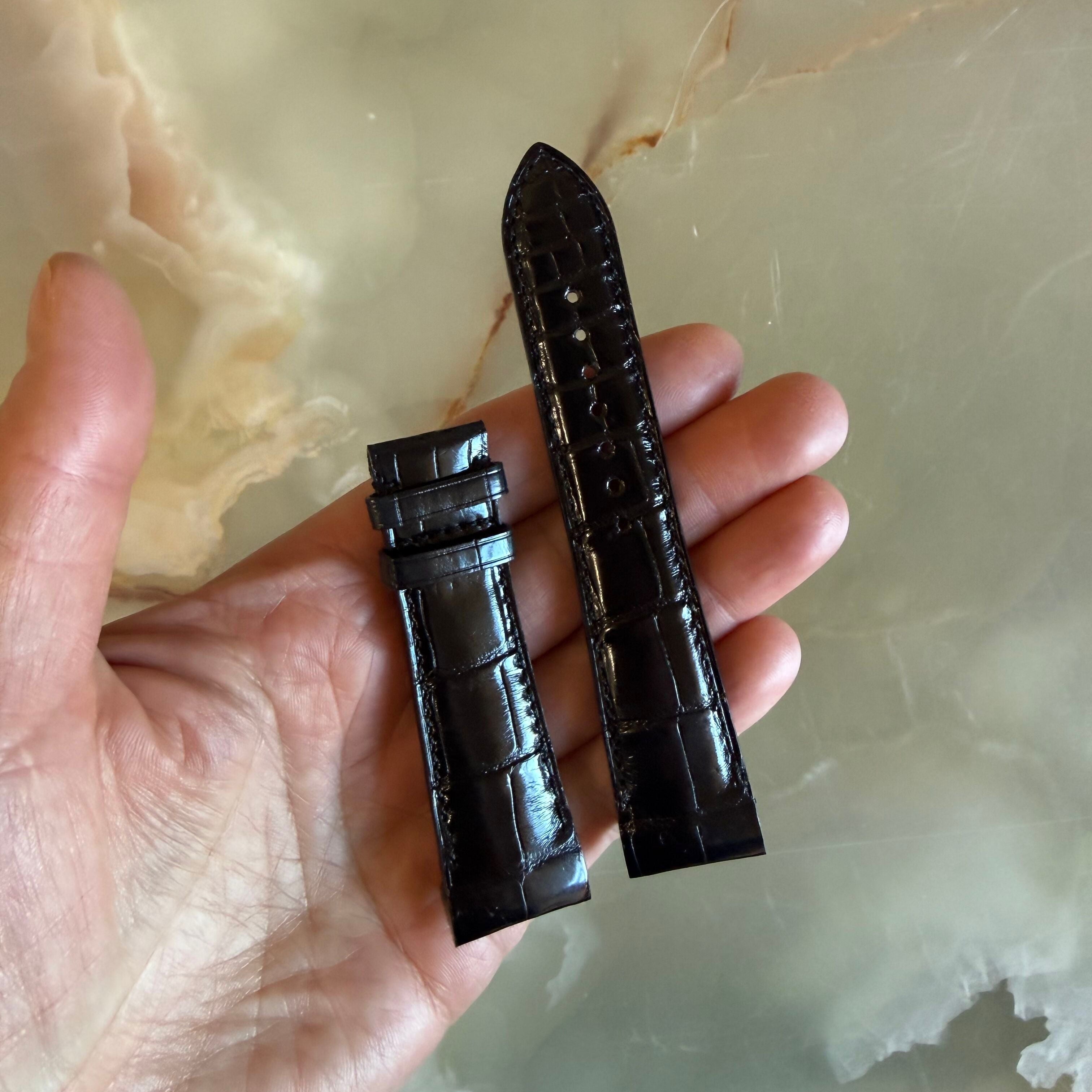 Authentic Zenith Black Alligator Watch Strap Band 22mm 22-660