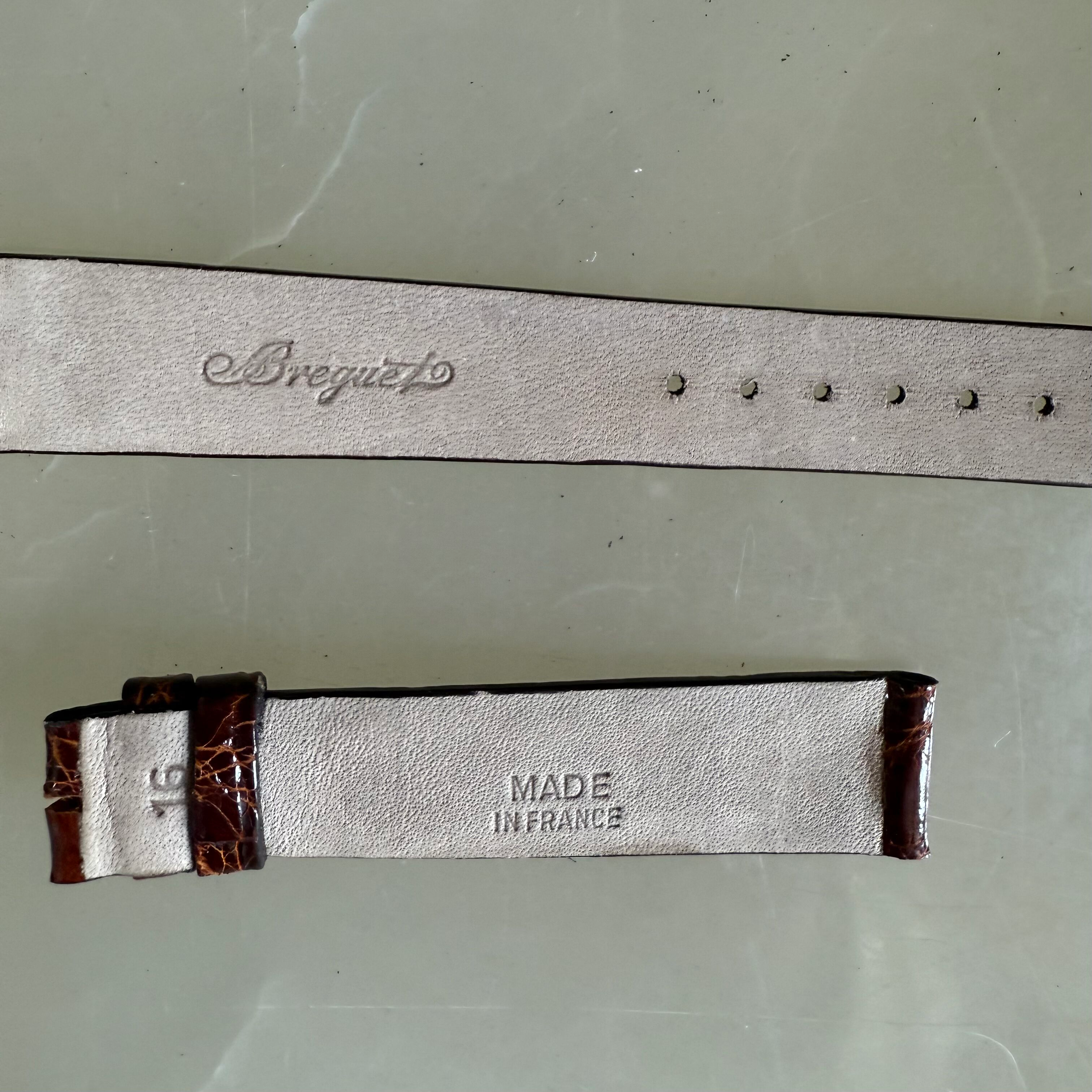 Authentic Breguet Brown Crocodile Watch Strap Band 16mm