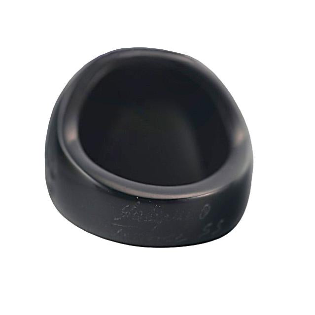 Lalique Epis Black Cabochon Crystal Ring 10657600