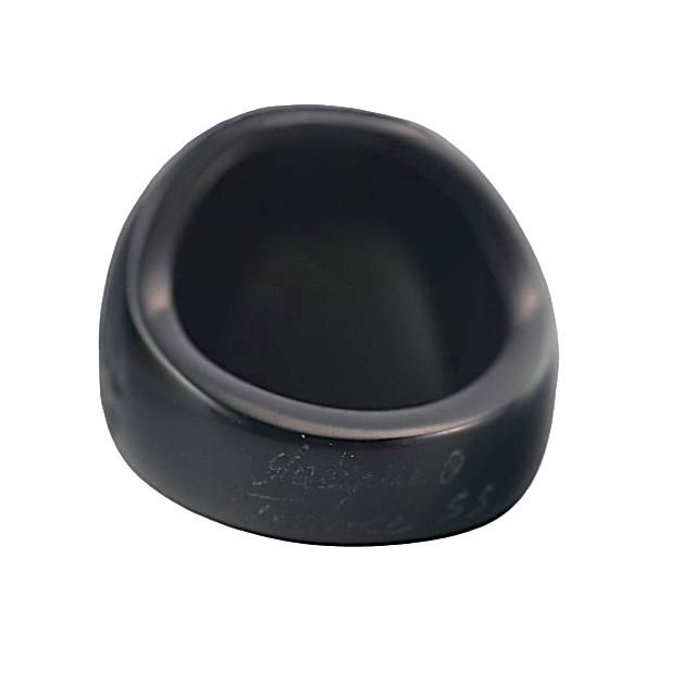 Lalique Epis Black Cabochon Crystal Ring 10657600