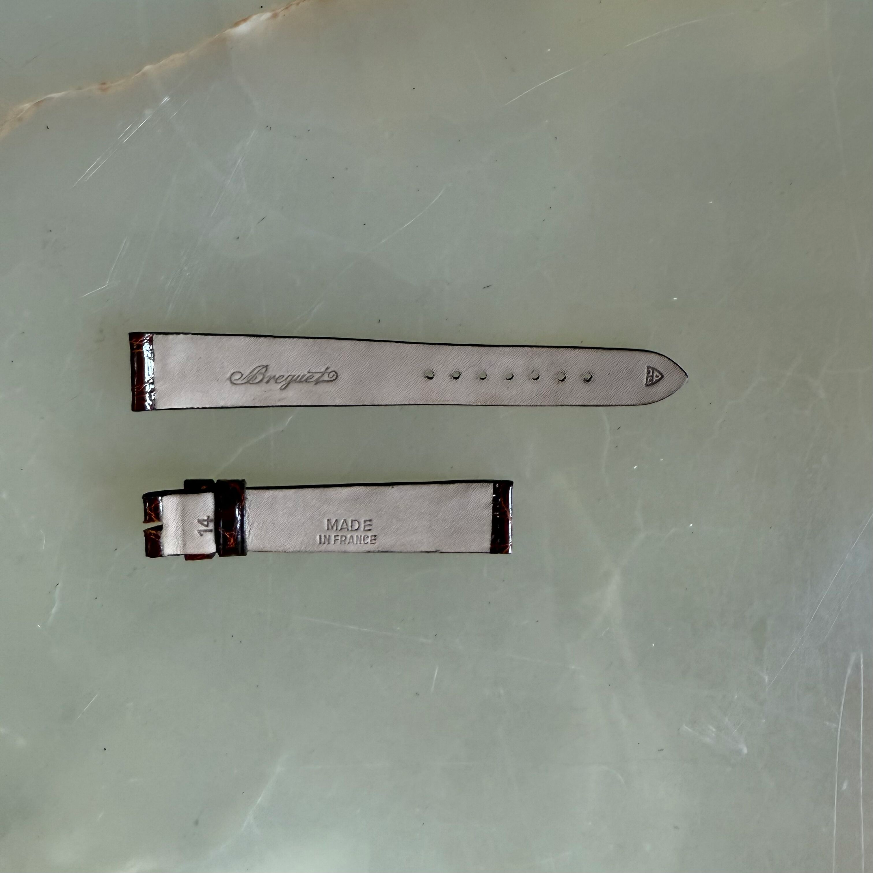 Authentic Breguet Brown Crocodile Watch Strap Band 14.5mm