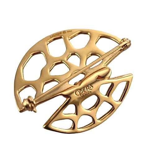 Lalique Opera National De Paris Eurydice Crystal Gold Plated Brooch 10661500