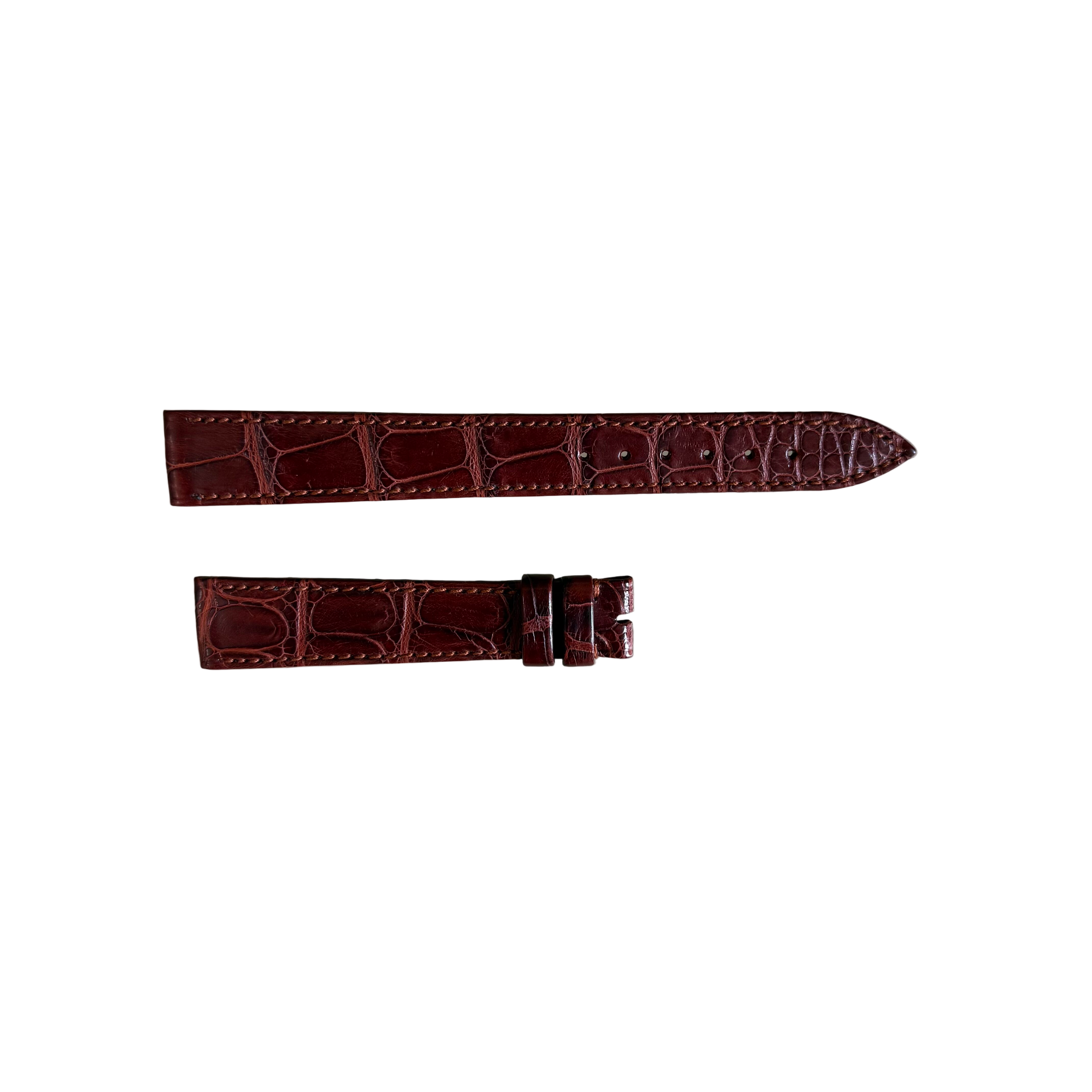 Authentic Breguet Brown Crocodile Watch Strap Band 16mm Stitched
