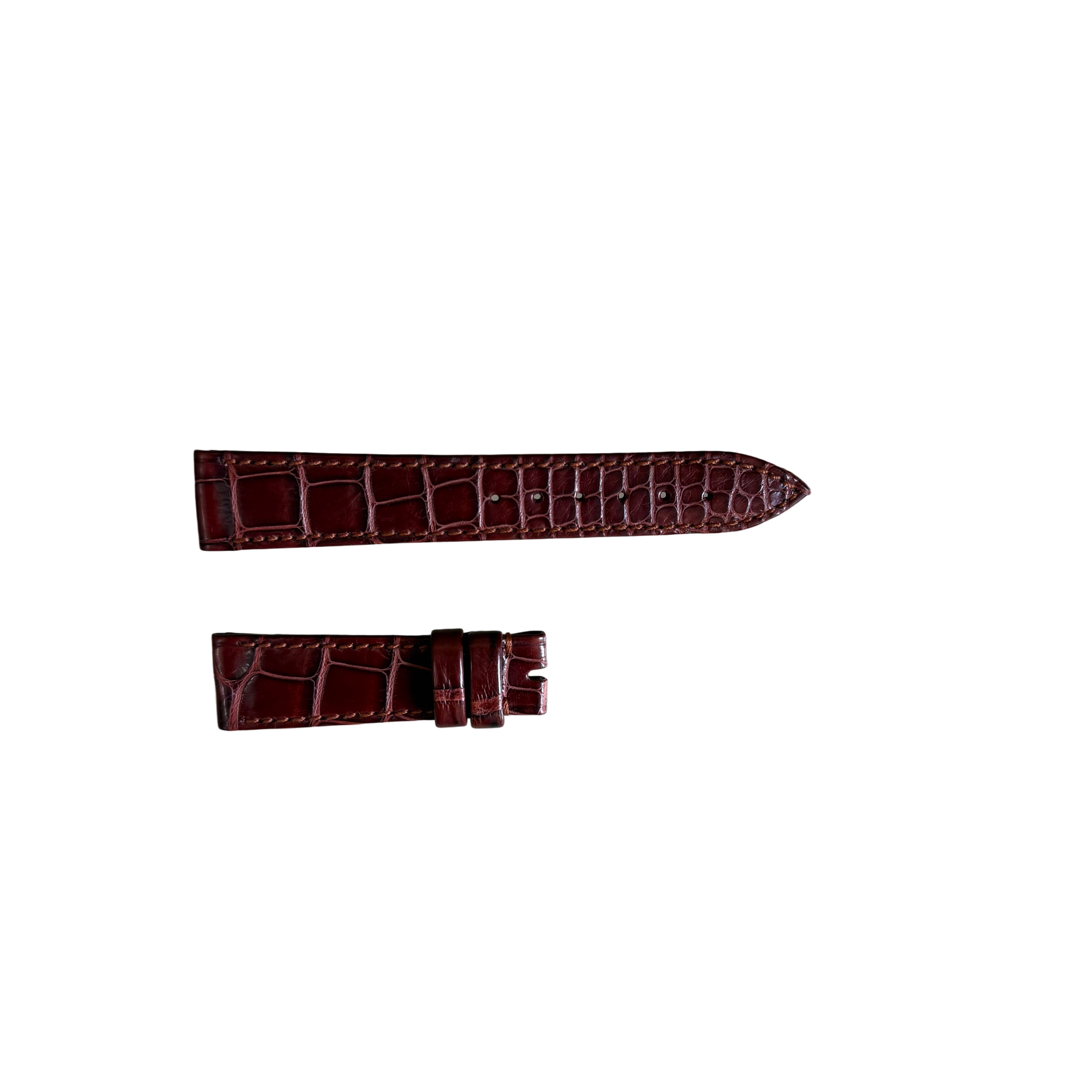 Authentic Breguet Brown Crocodile Watch Strap Band 16mm Stitched