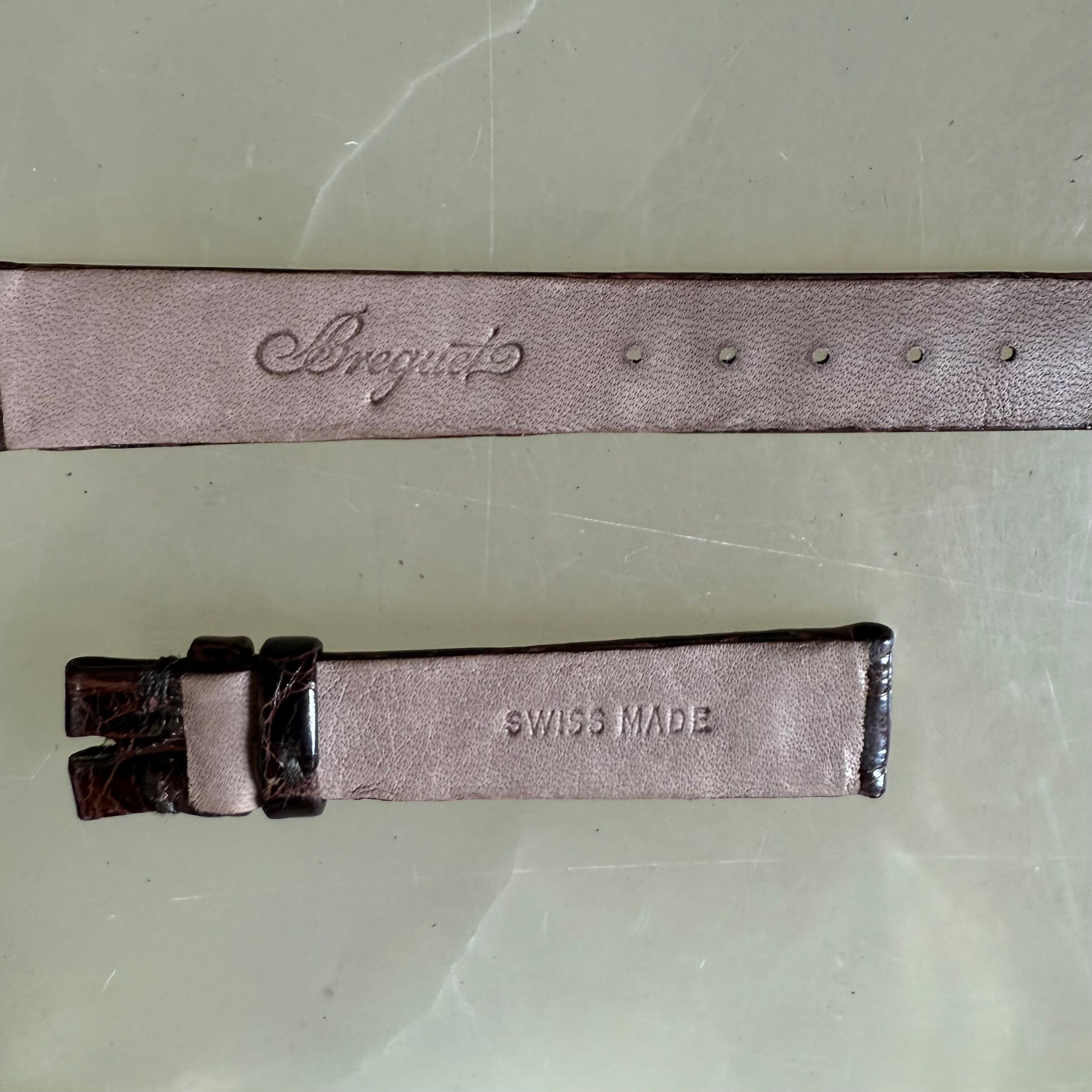 Authentic Breguet Brown Crocodile Watch Strap Band 15mm