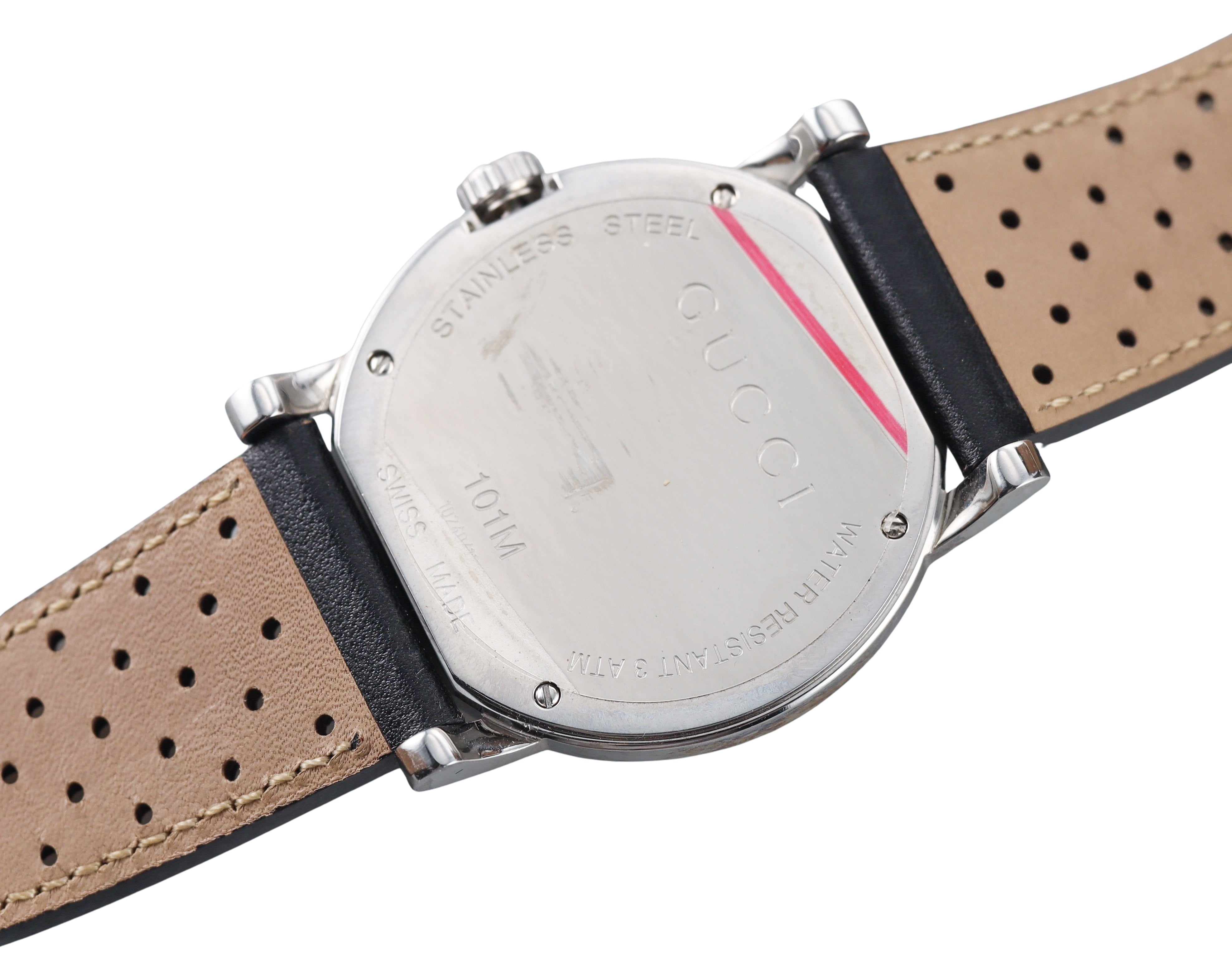 Gucci G Round Day Date Black Dial Steel Men's Watch YA101301