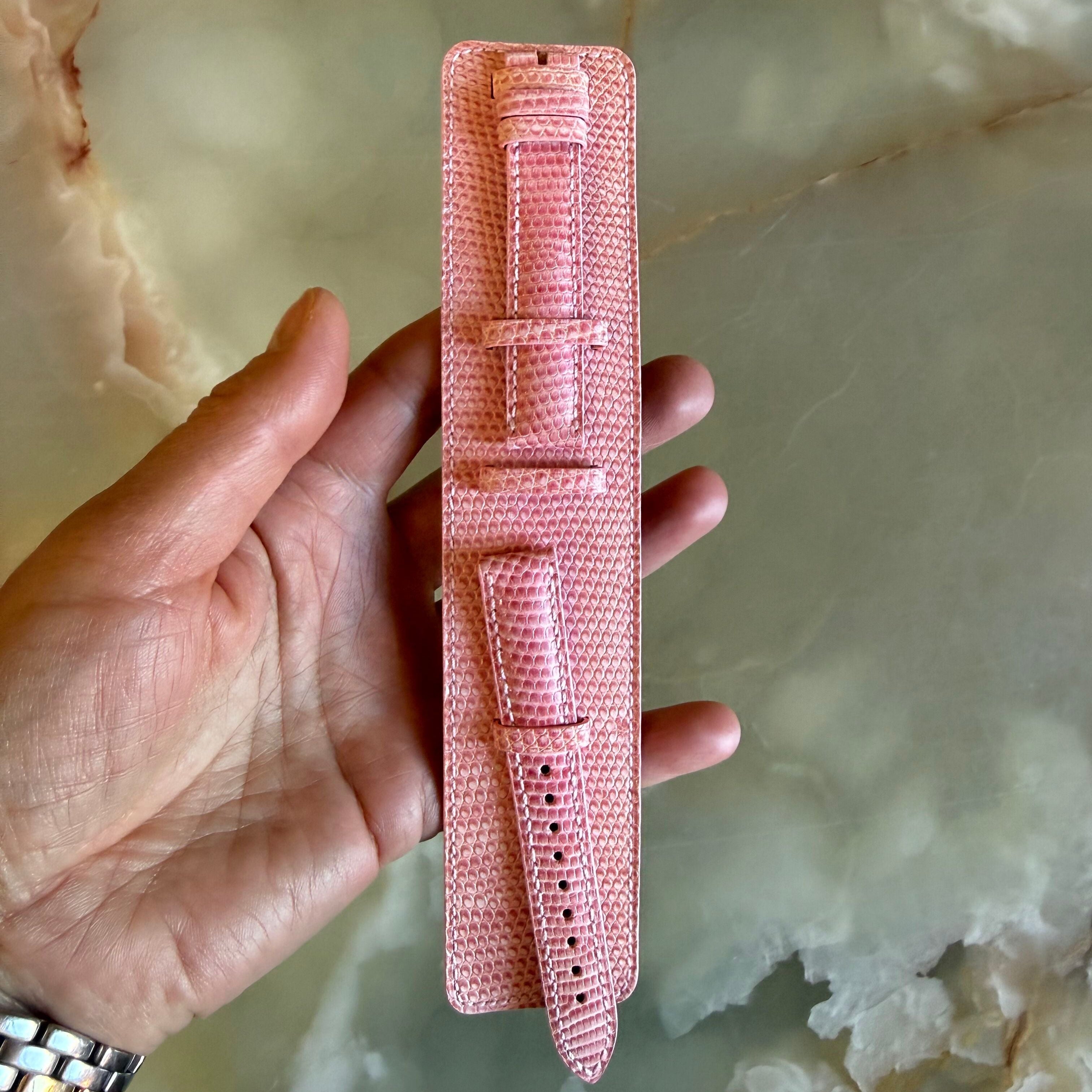 Authentic Zenith Pink Lizard Watch Strap Band 15mm w Buckle