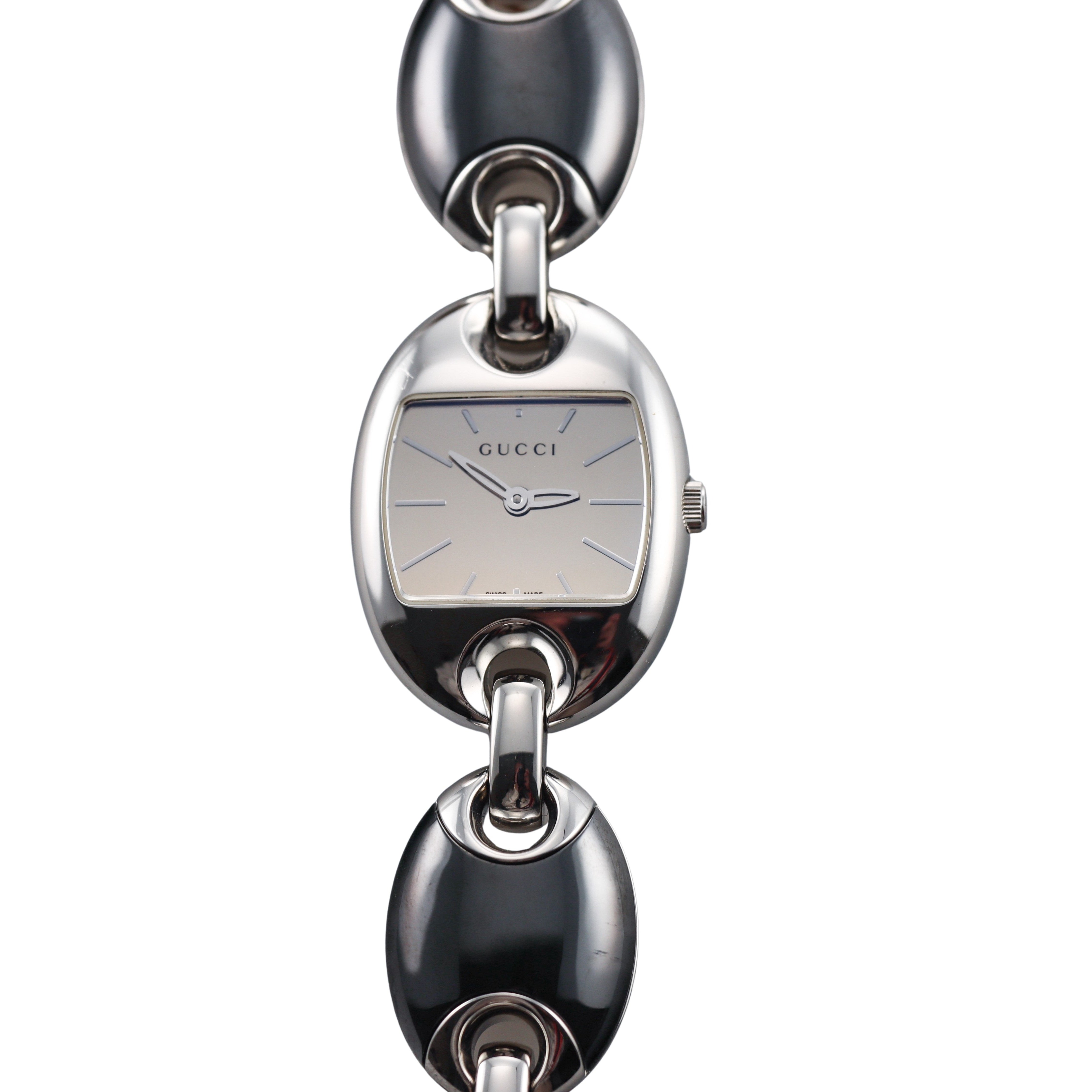 Gucci Marina Chain Black Ceramic Steel Ladies Watch YA121514