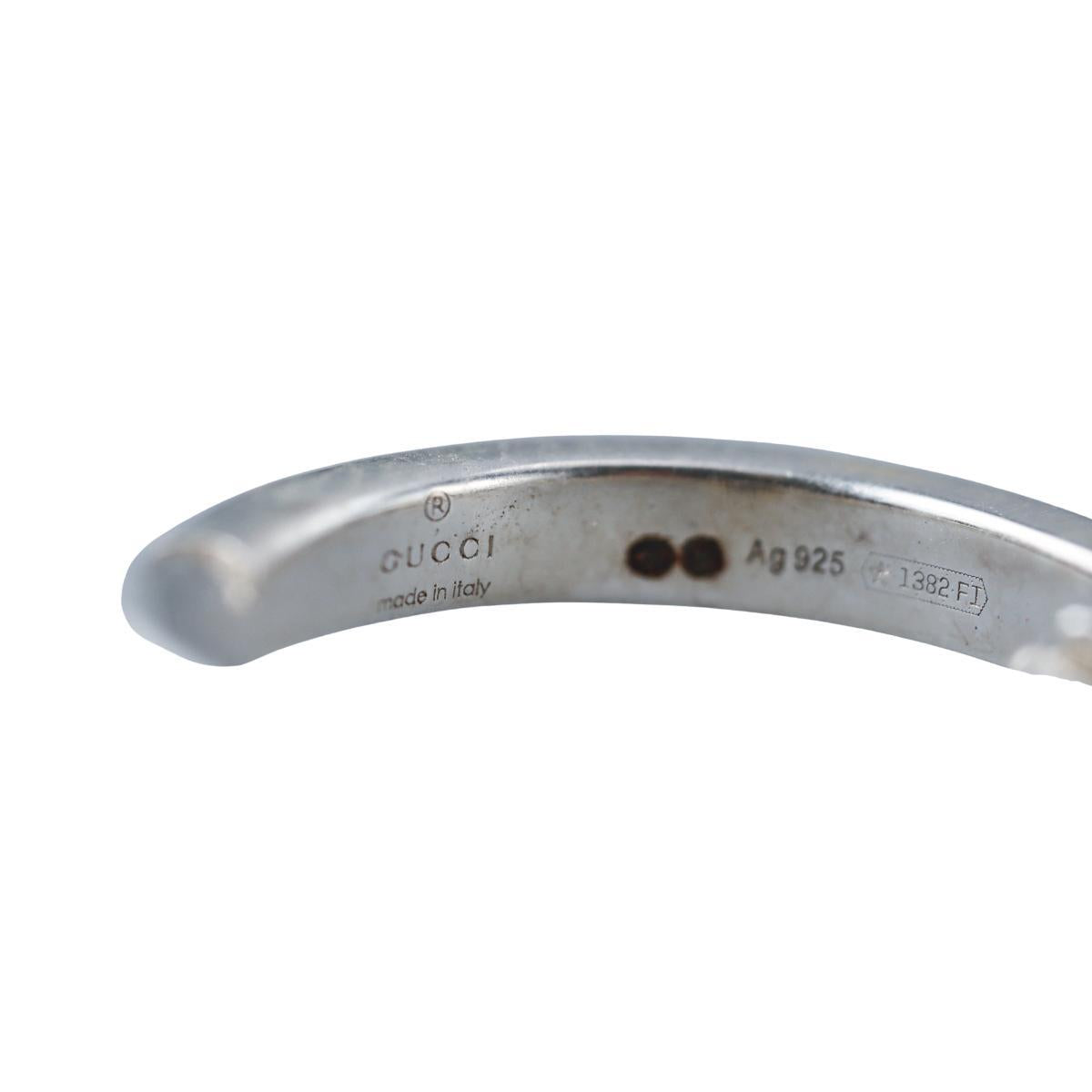 Gucci Interlocking G Sterling Silver Hoop Earrings