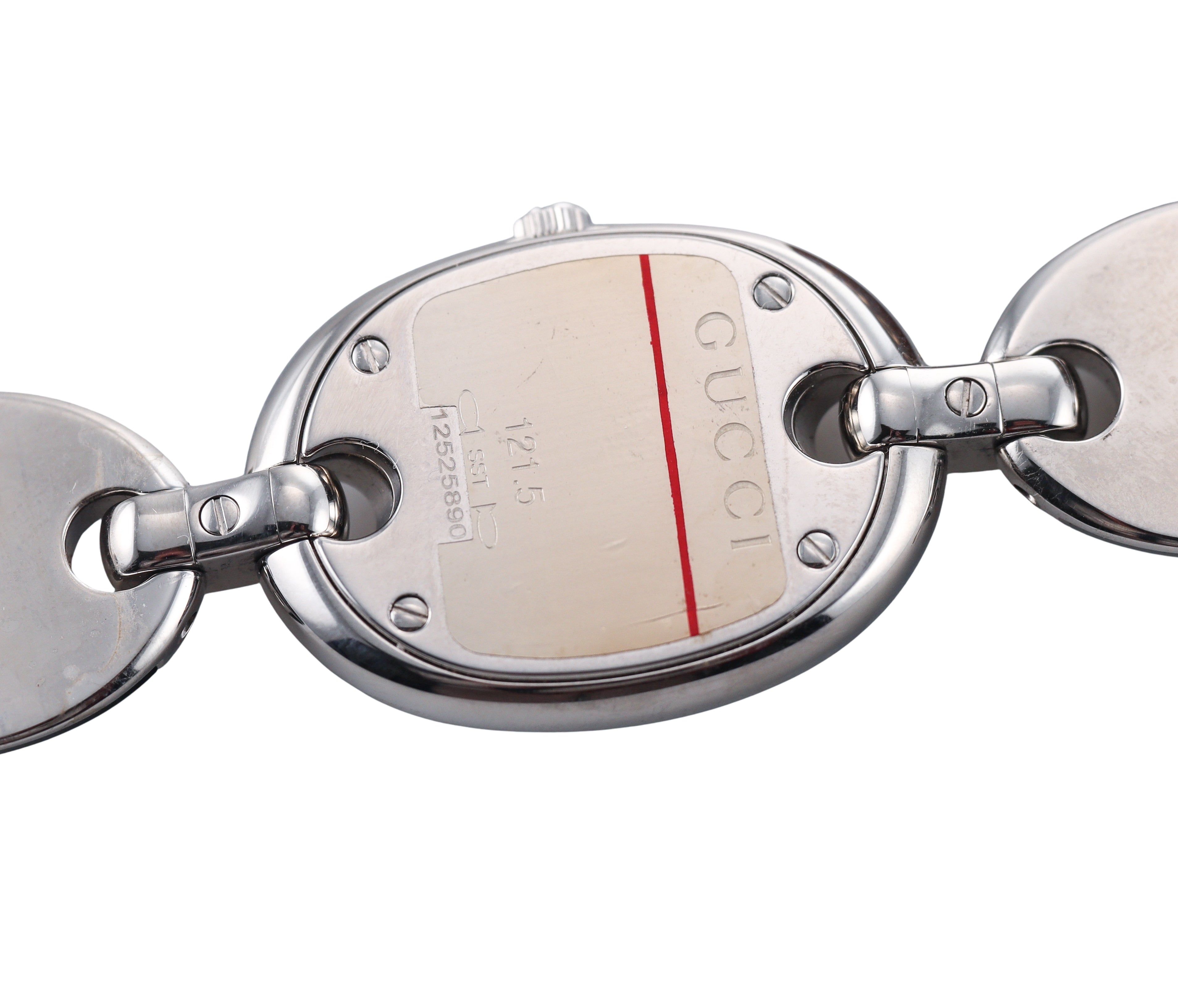 Gucci Marina Chain Black Ceramic Steel Ladies Watch YA121514