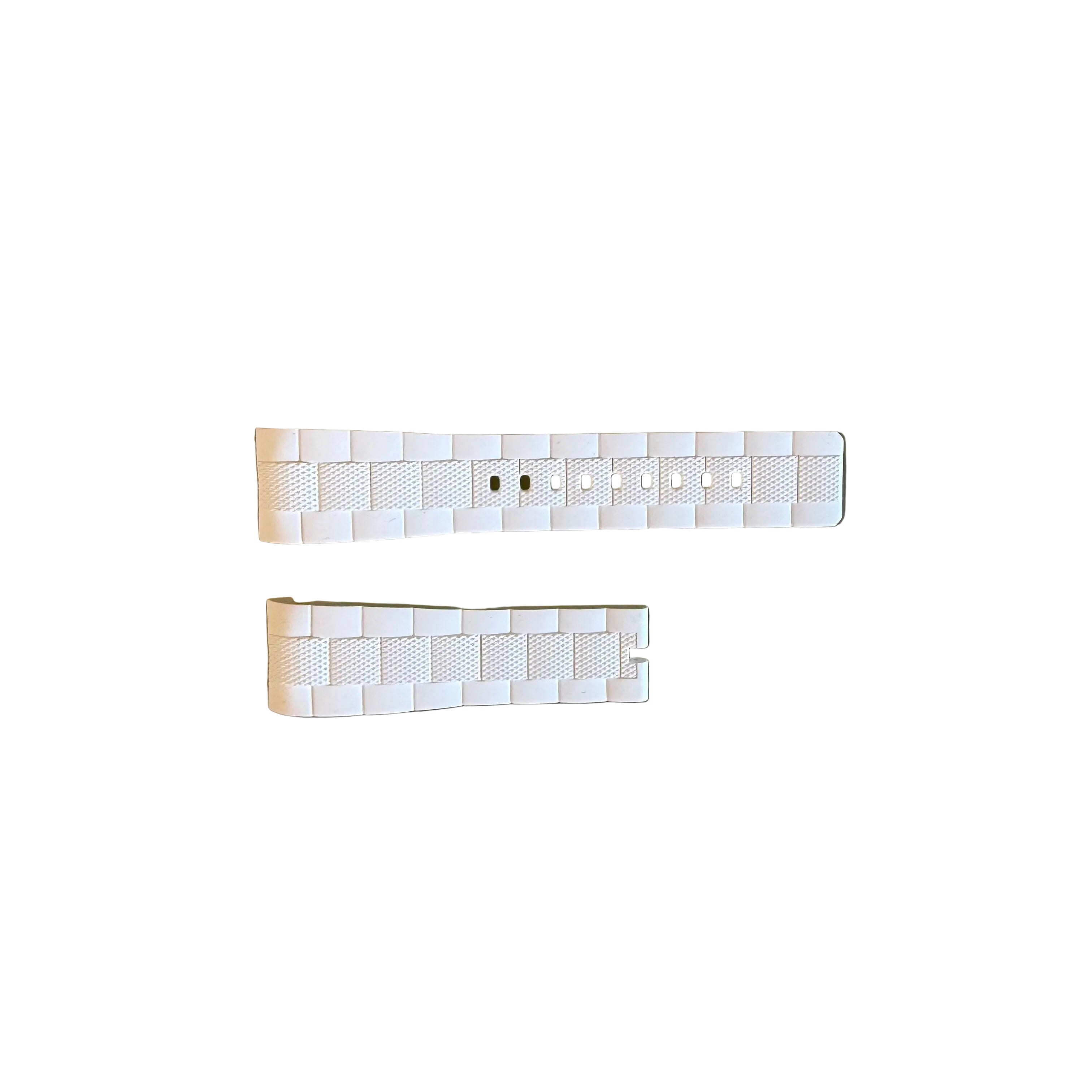 Authentic Zenith White Rubber Watch Strap Band 21mm