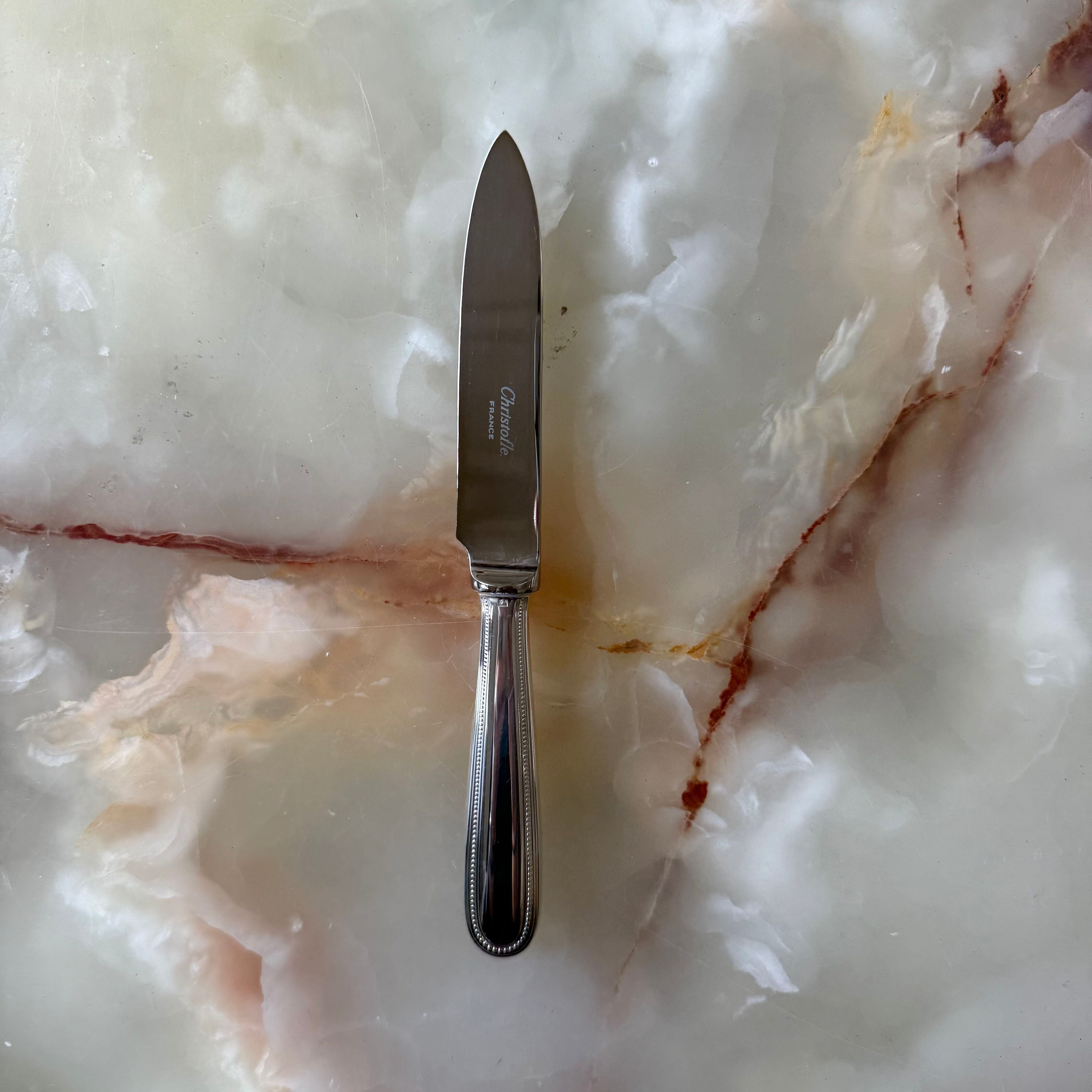 Christofle Perles Silver Plated Fruit Knife Set of 12 0010026