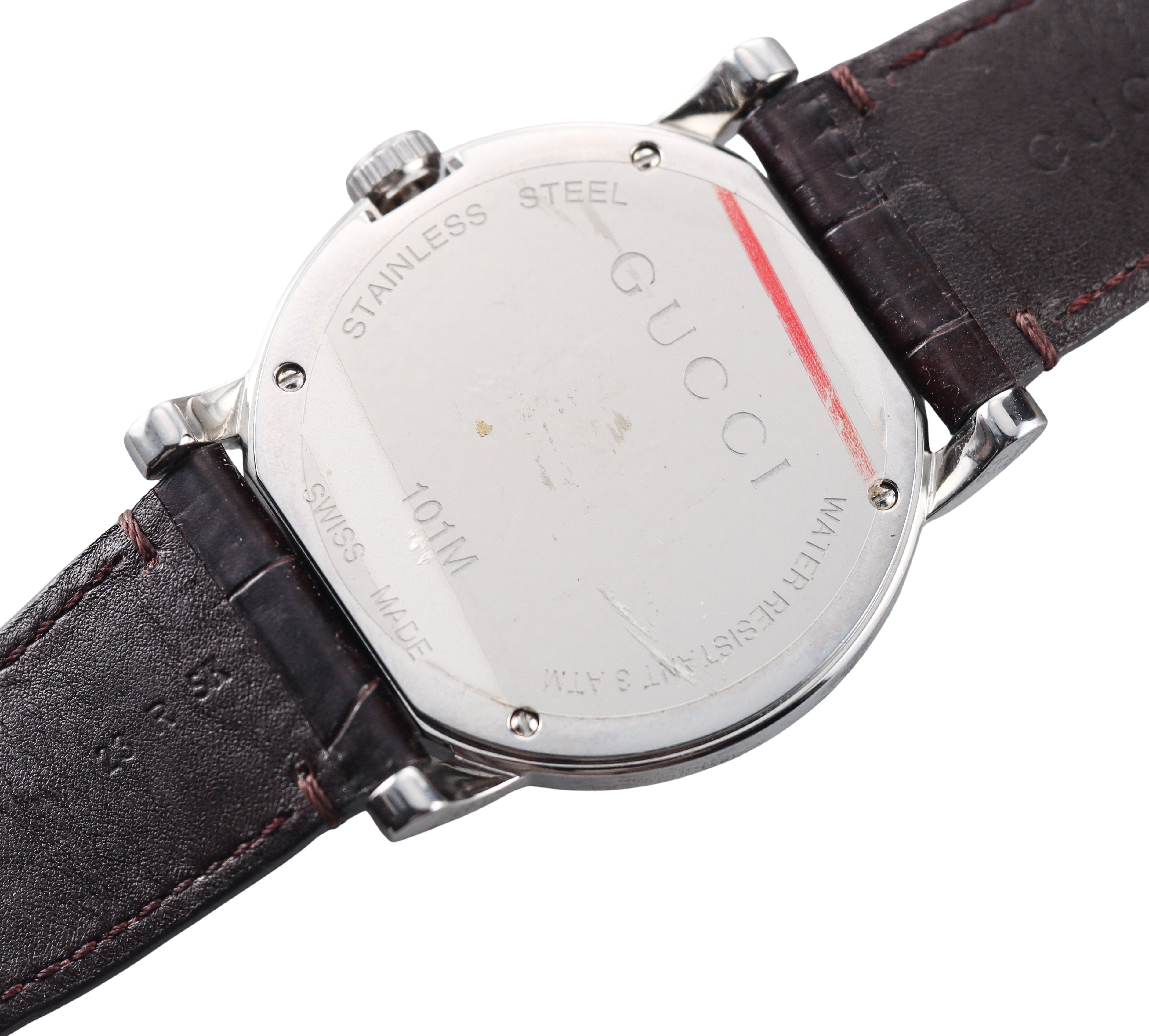 Gucci G Stainless Steel Day Date Watch 101M