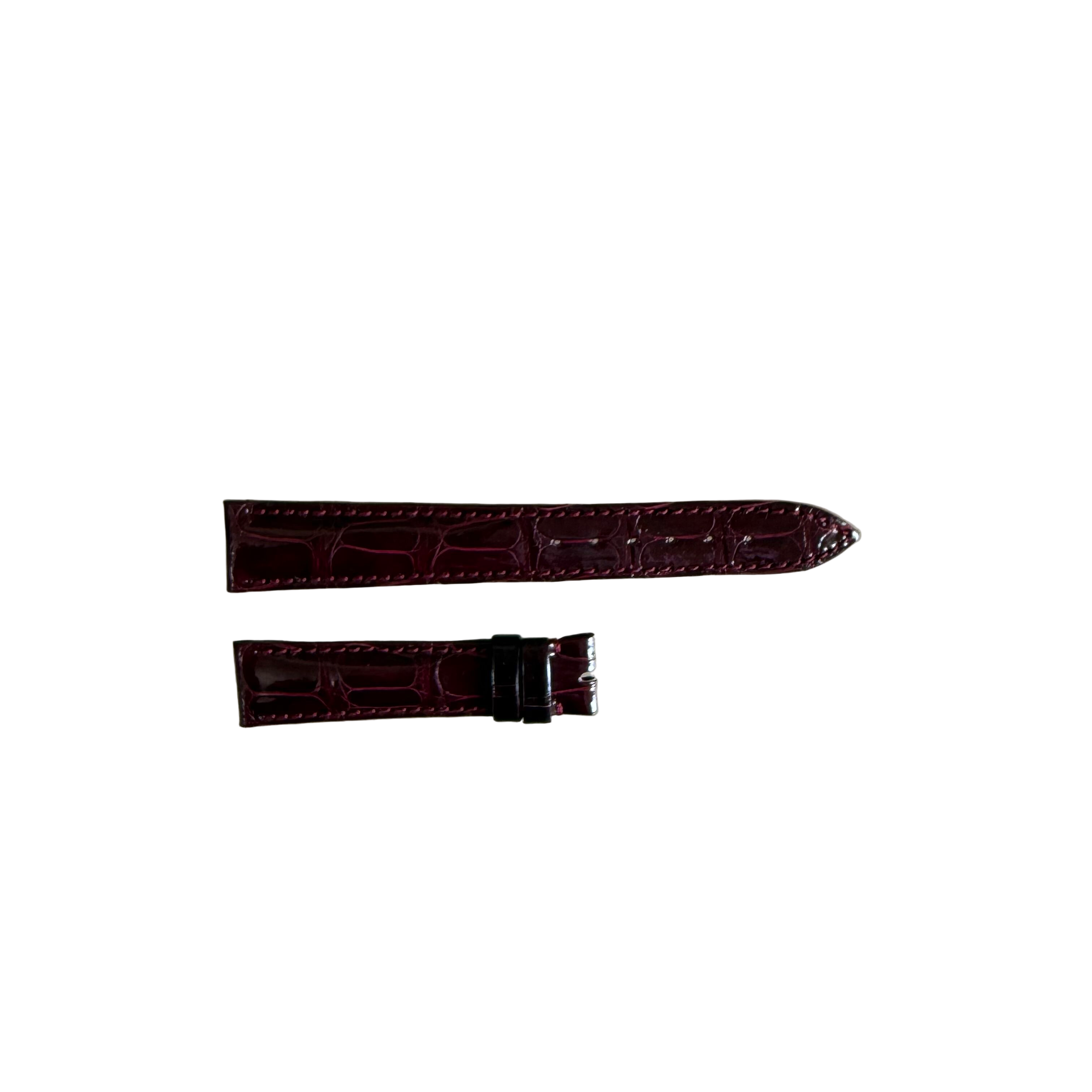 Authentic Breguet Burgundy Crocodile Watch Strap Band 16.5mm Padded & Stitched