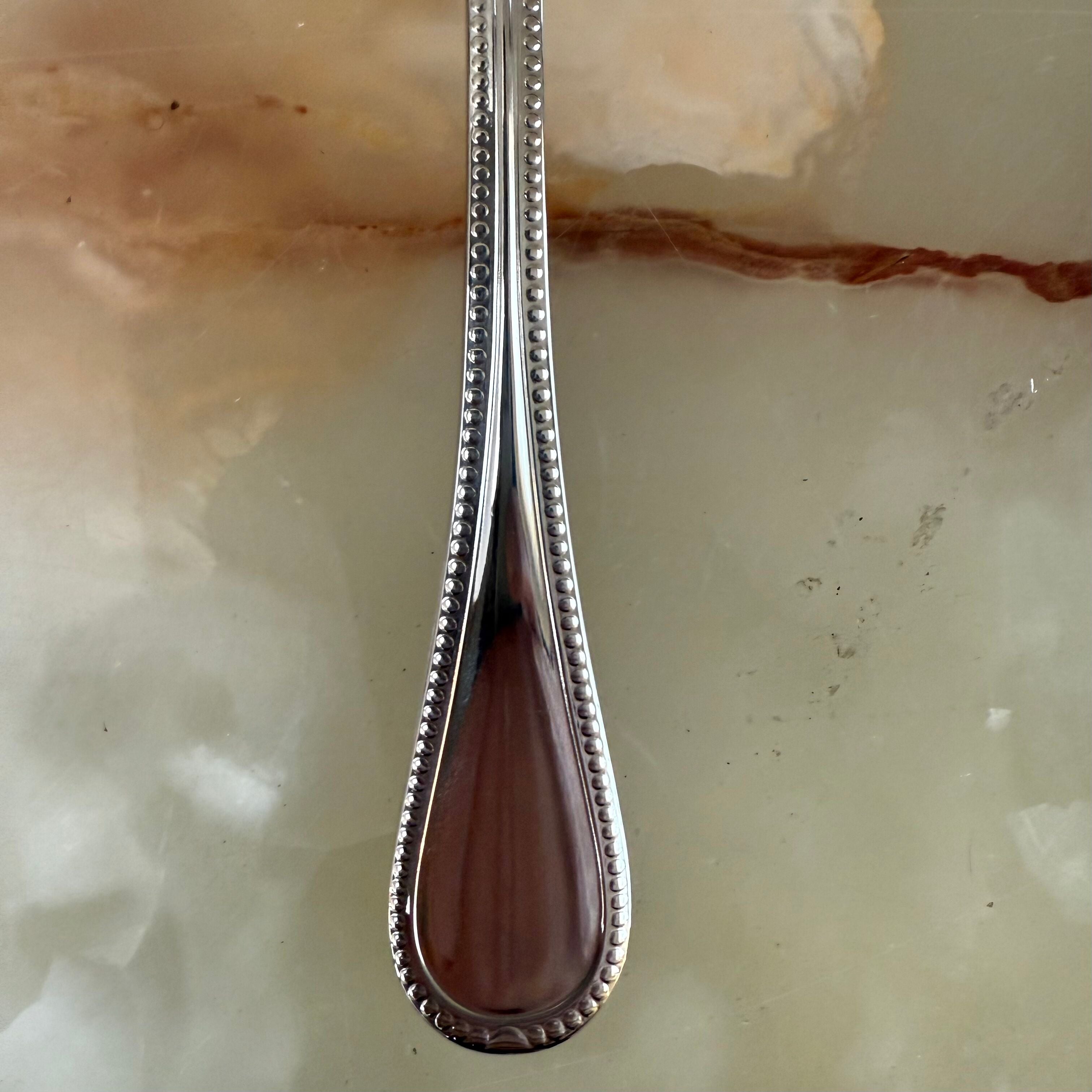 Christofle Perles Stainless Steel Oyster Fork Set of 12