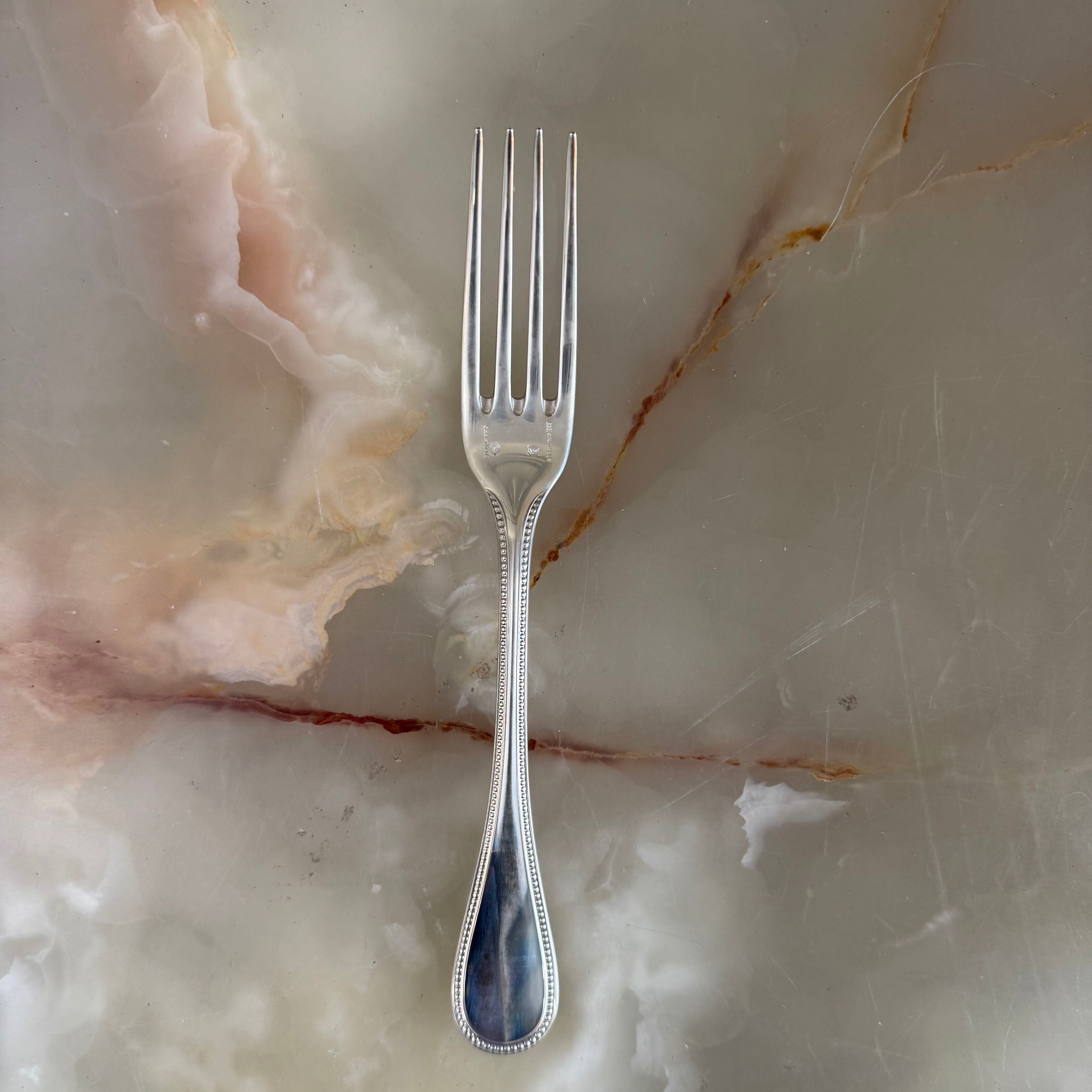 Christofle Perles Sterling Dinner Fork Set of 5