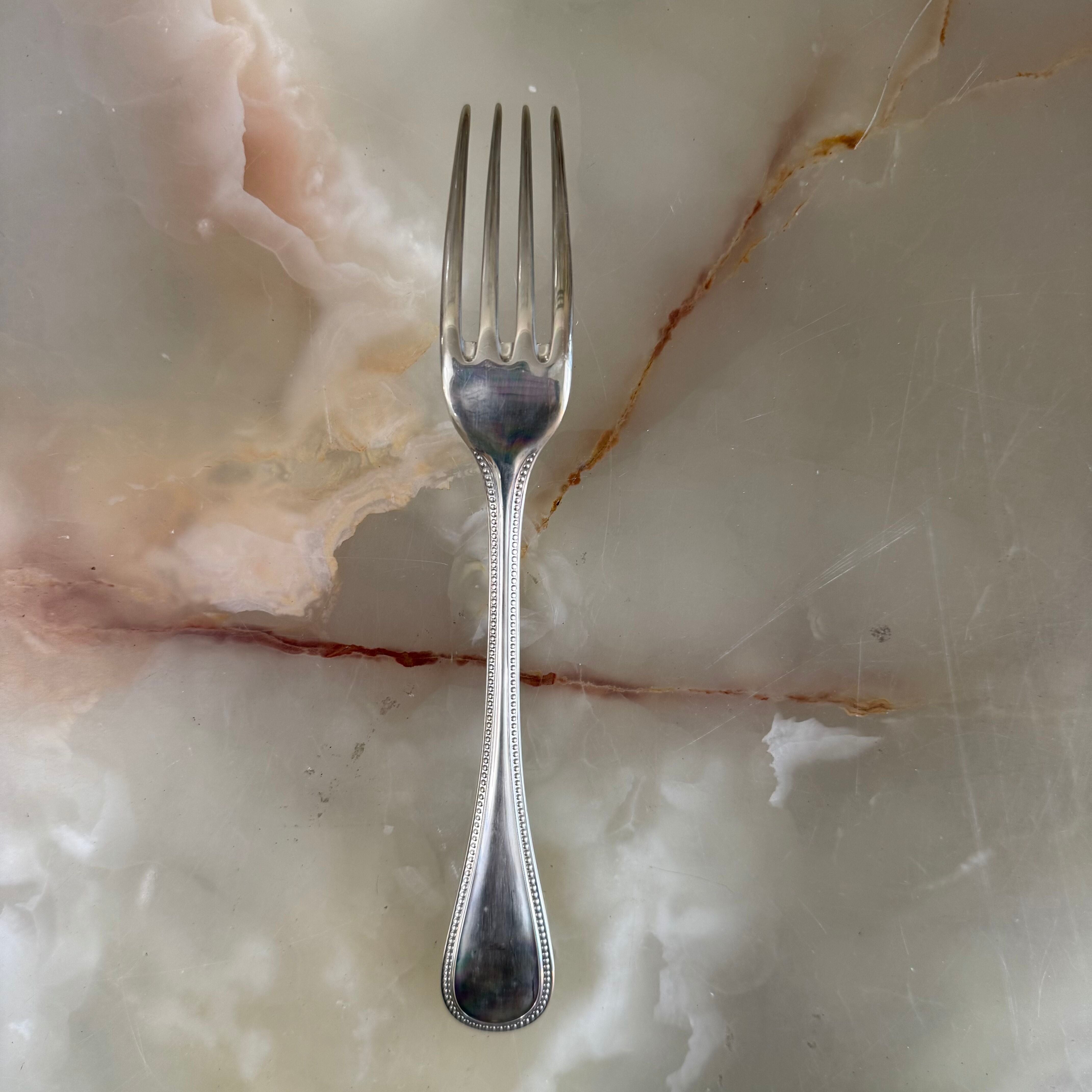 Christofle Perles Sterling Dinner Fork Set of 5