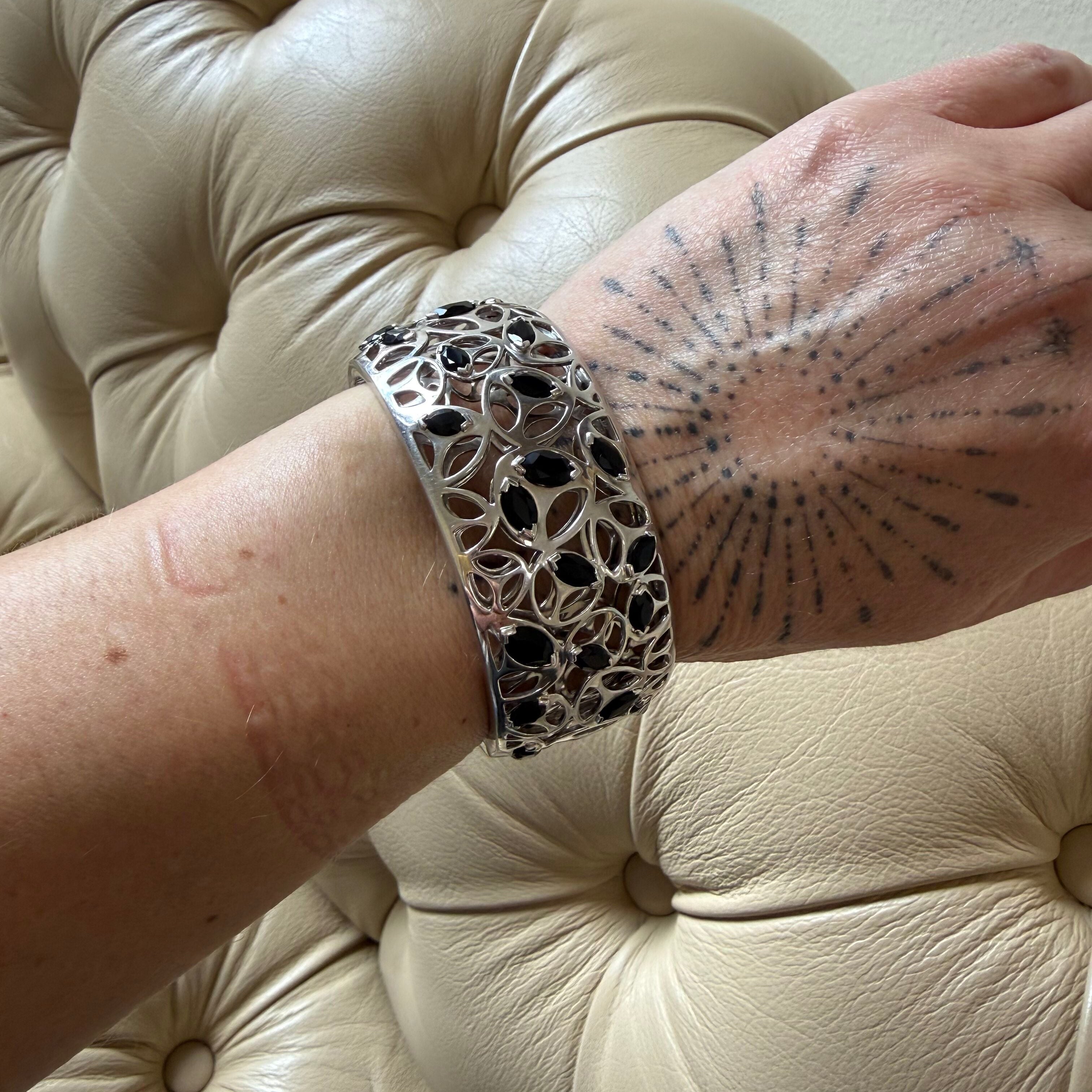 Di Modolo Sterling Silver Black Onyx Cuff Bracelet
