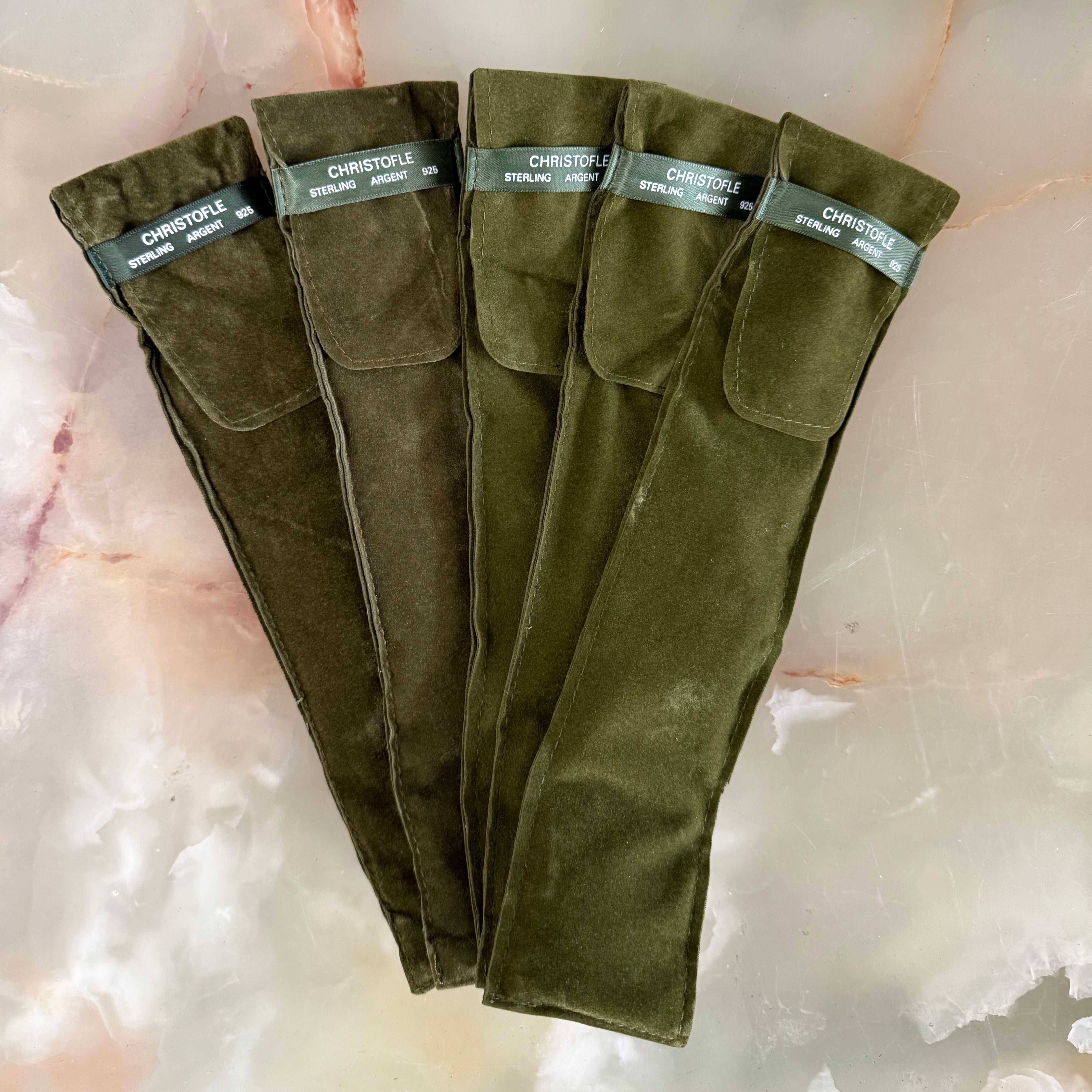 Christofle Perles Sterling Dinner Fork Set of 5