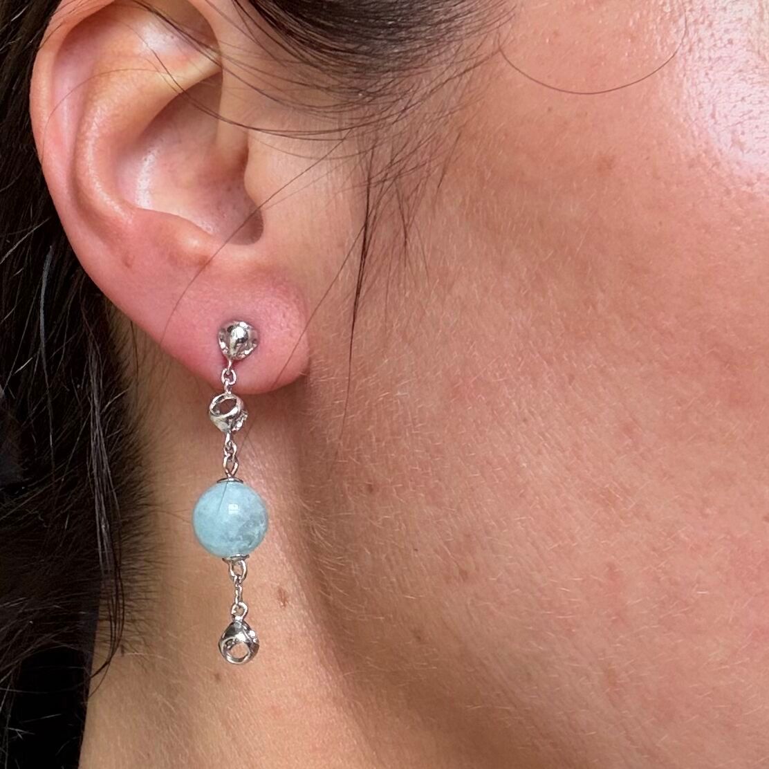 Di Modolo Icona Sterling Silver Aquamarine Drop Earrings