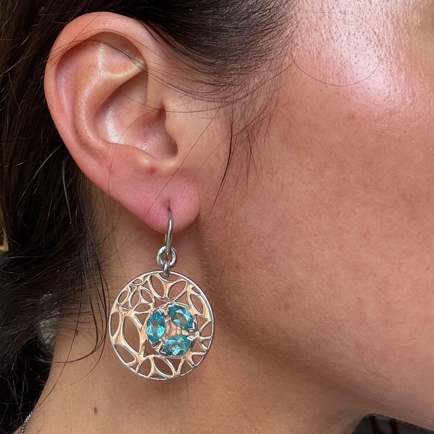 Di Modolo Sterling Silver Blue Topaz Earrings