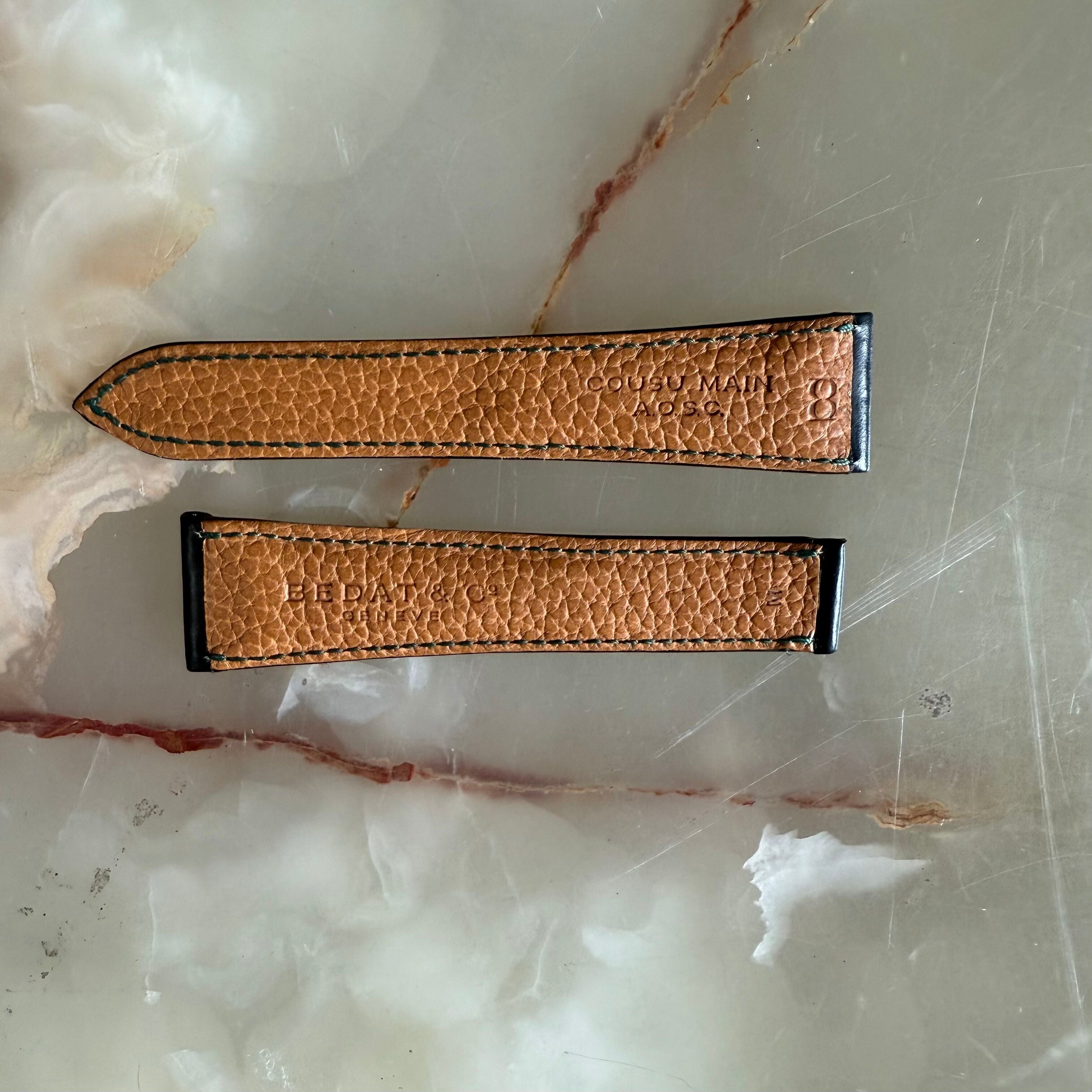Authentic Bedat & Co 21mm Green Leather Watch Strap Band