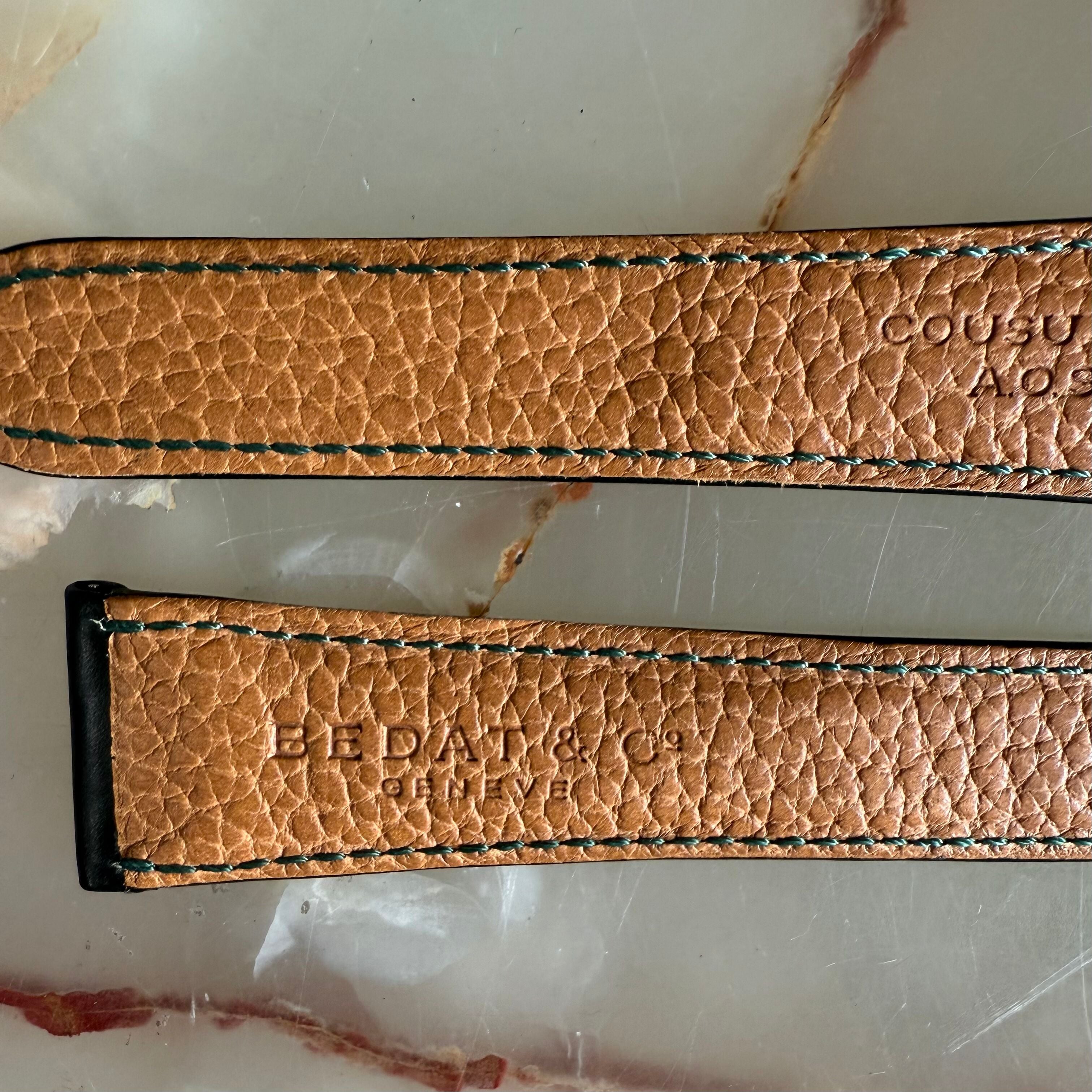 Authentic Bedat & Co 21mm Green Leather Watch Strap Band
