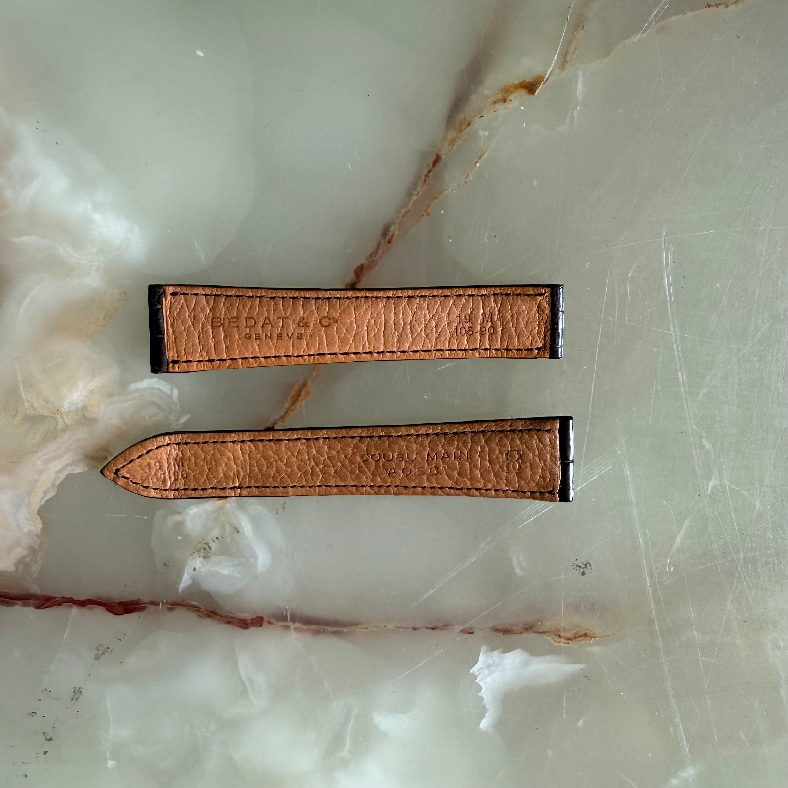 Authentic Bedat & Co Brown Alligator Watch Strap Band 19mm