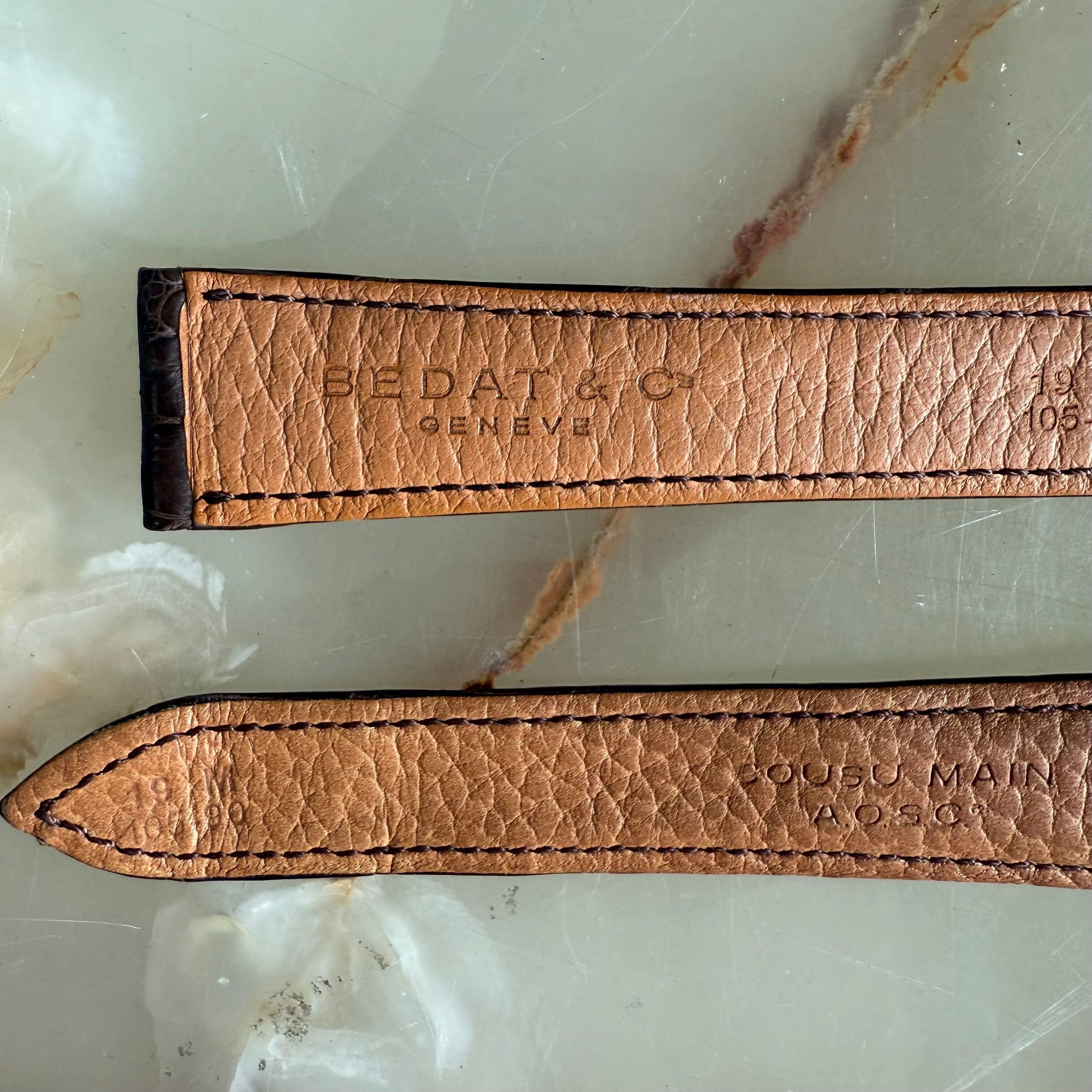 Authentic Bedat & Co Brown Alligator Watch Strap Band 19mm