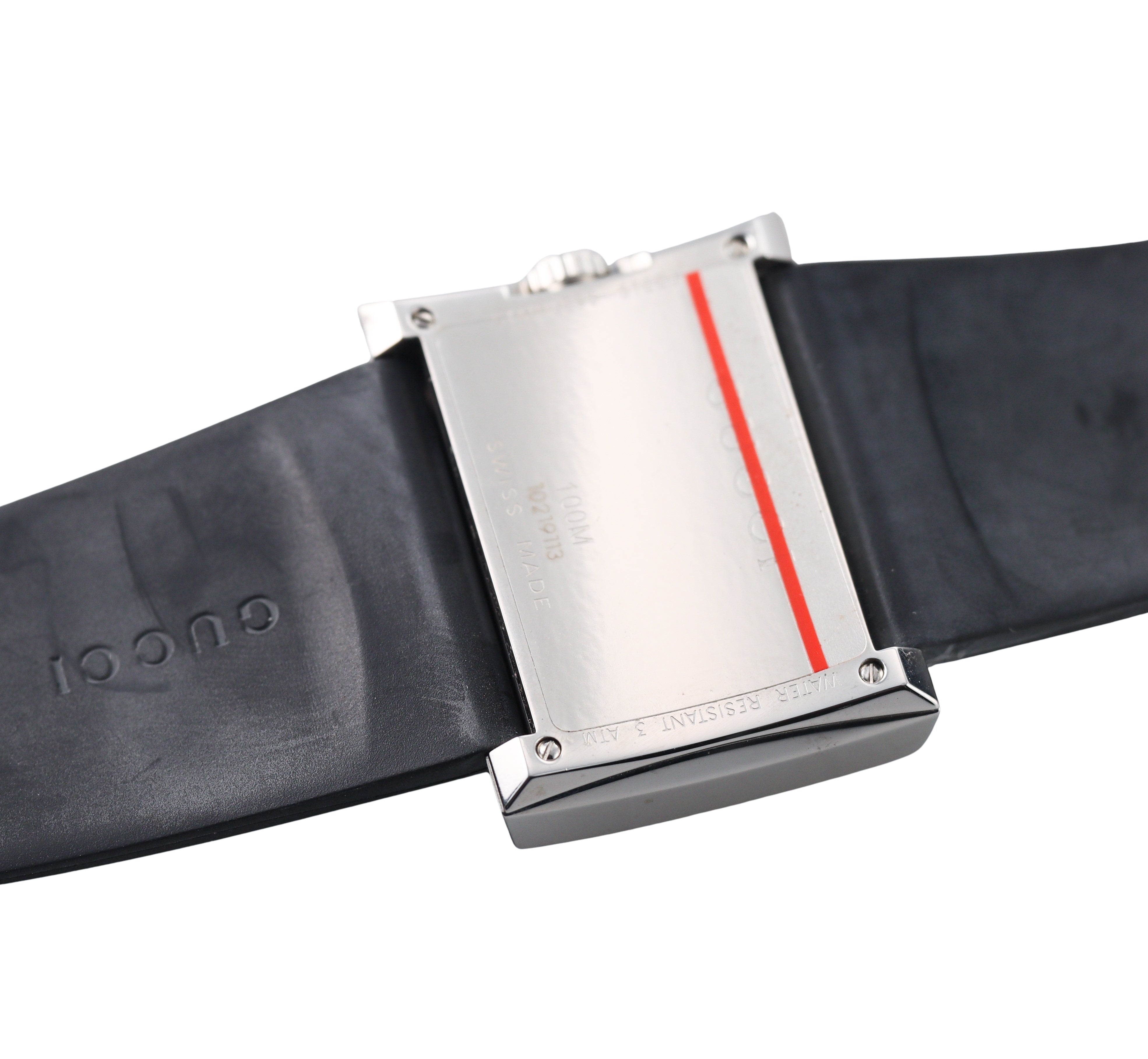Gucci G-Watch Rubber Strap Steel Men's Watch YA100304