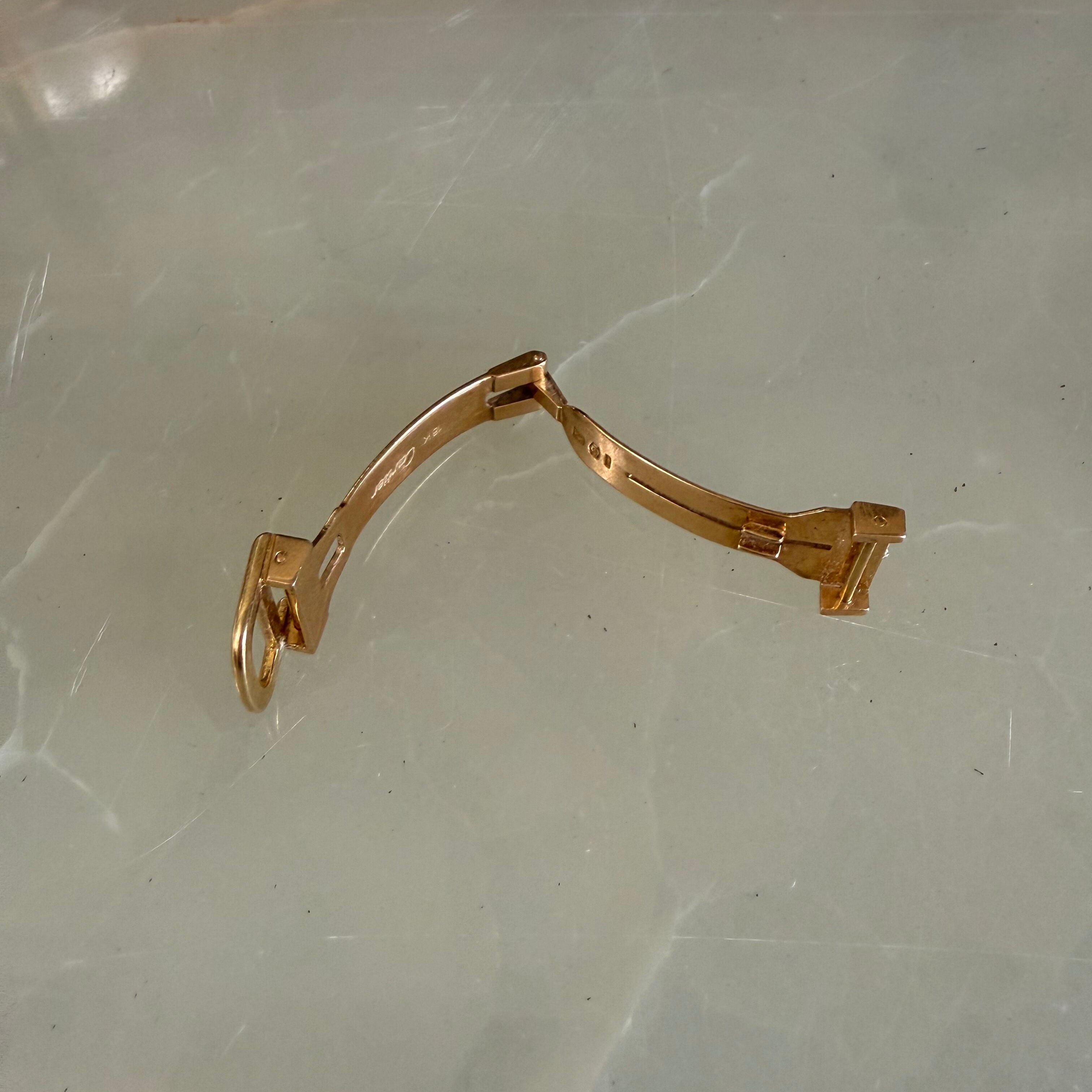 Authentic Cartier 18k Gold 11mm Deployant Clasp Buckle