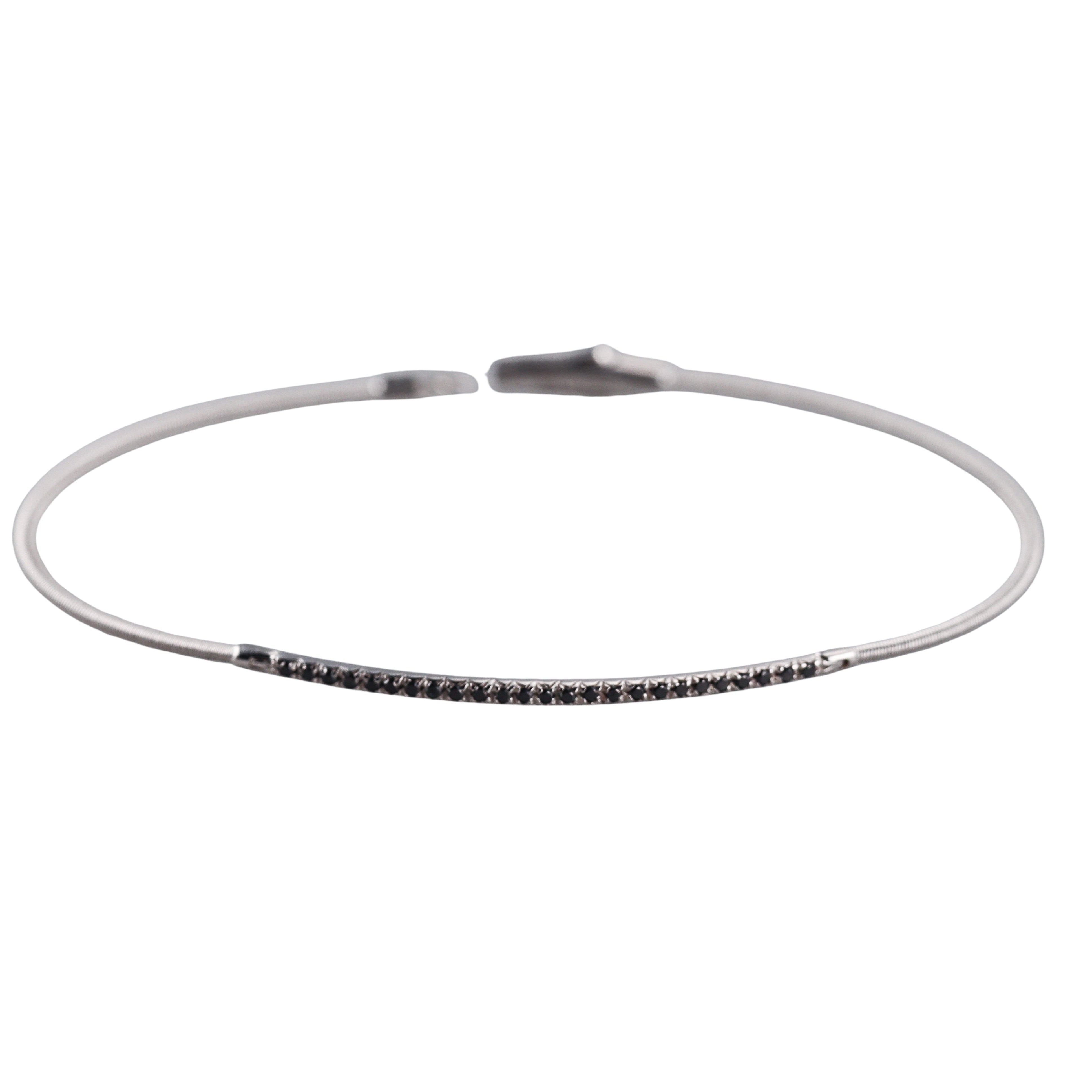 Marco Bicego Santorini 18K White Gold Black Diamond Bracelet