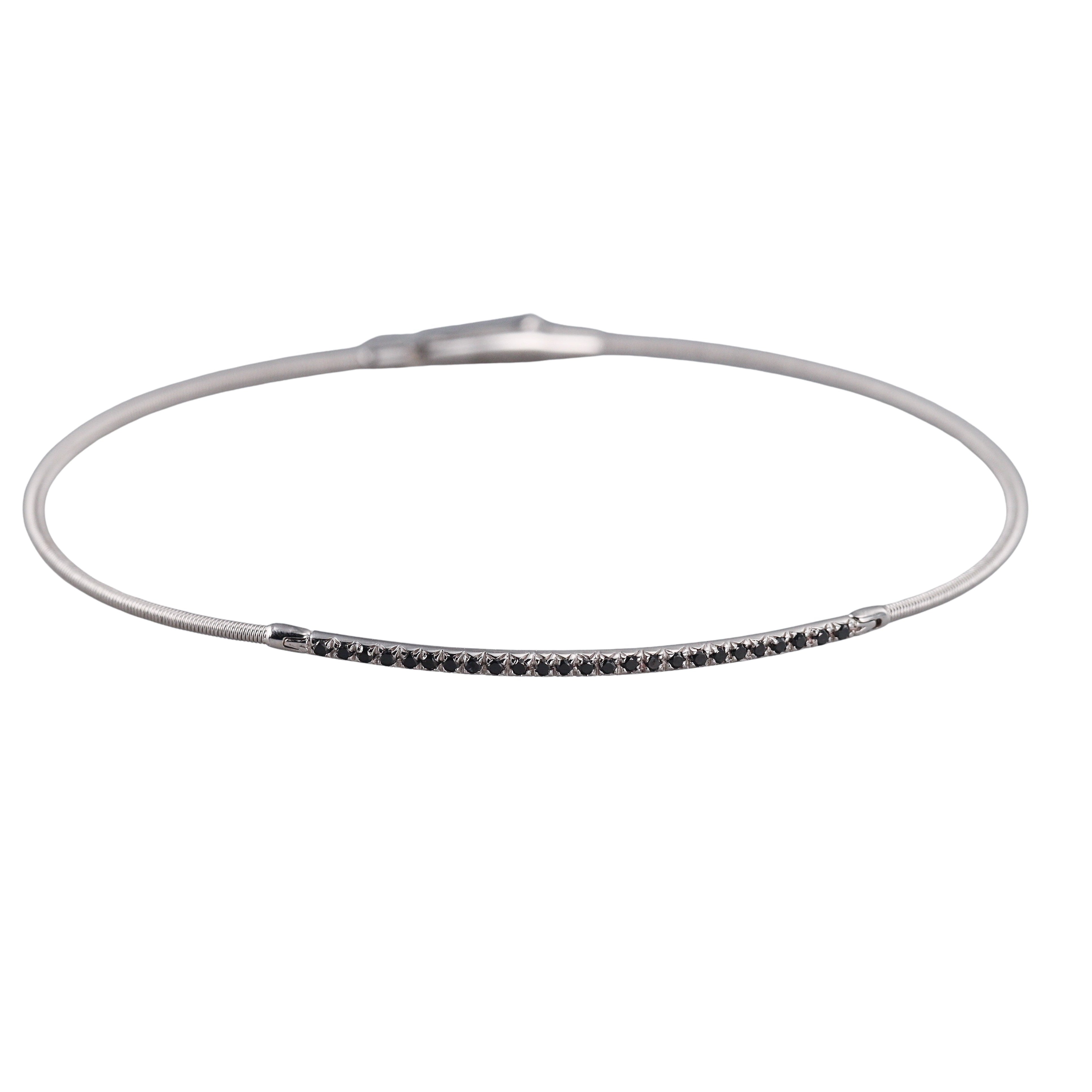 Marco Bicego Santorini 18K White Gold Black Diamond Bracelet