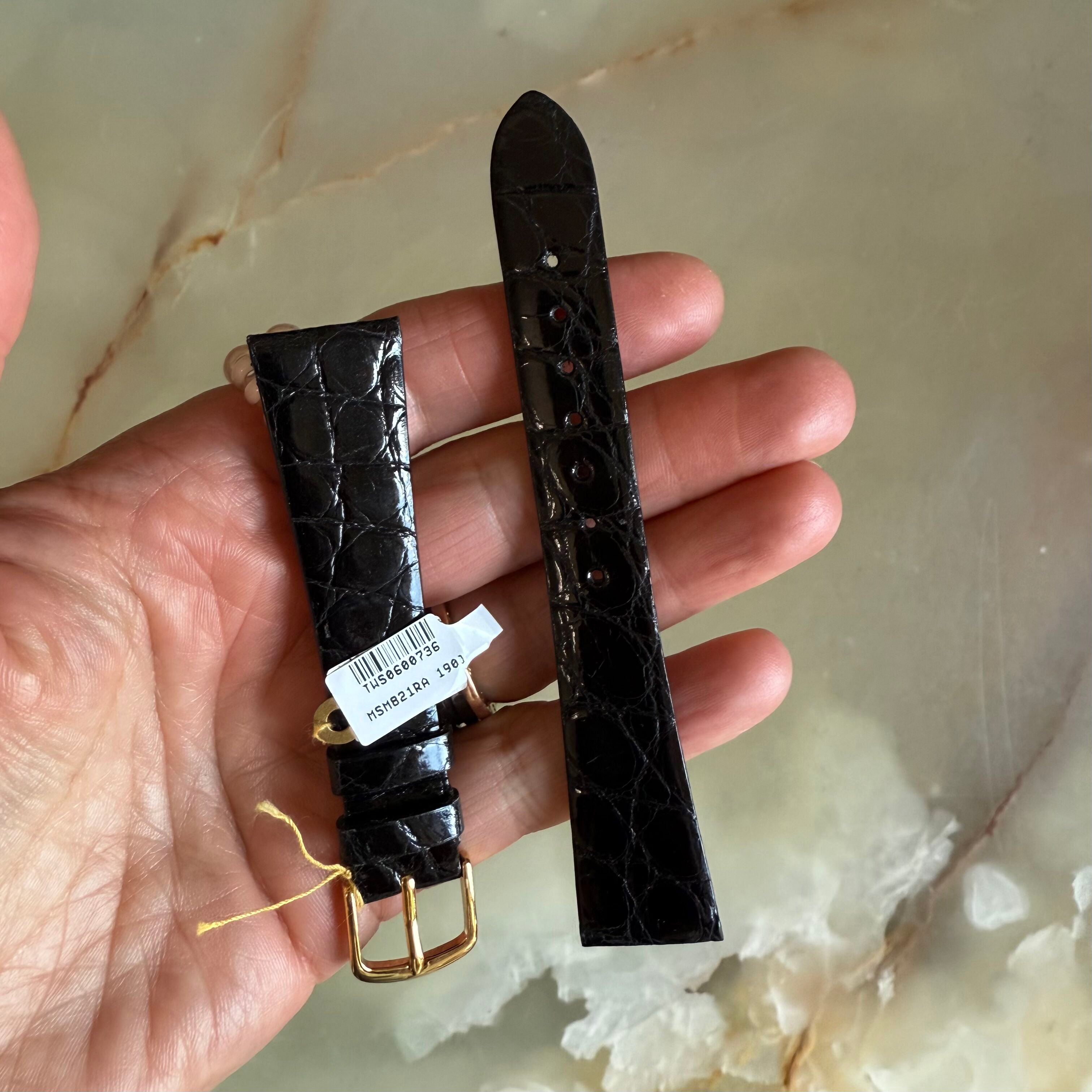 Genuine Alligator Watch Strap Band 19mm with Buckle