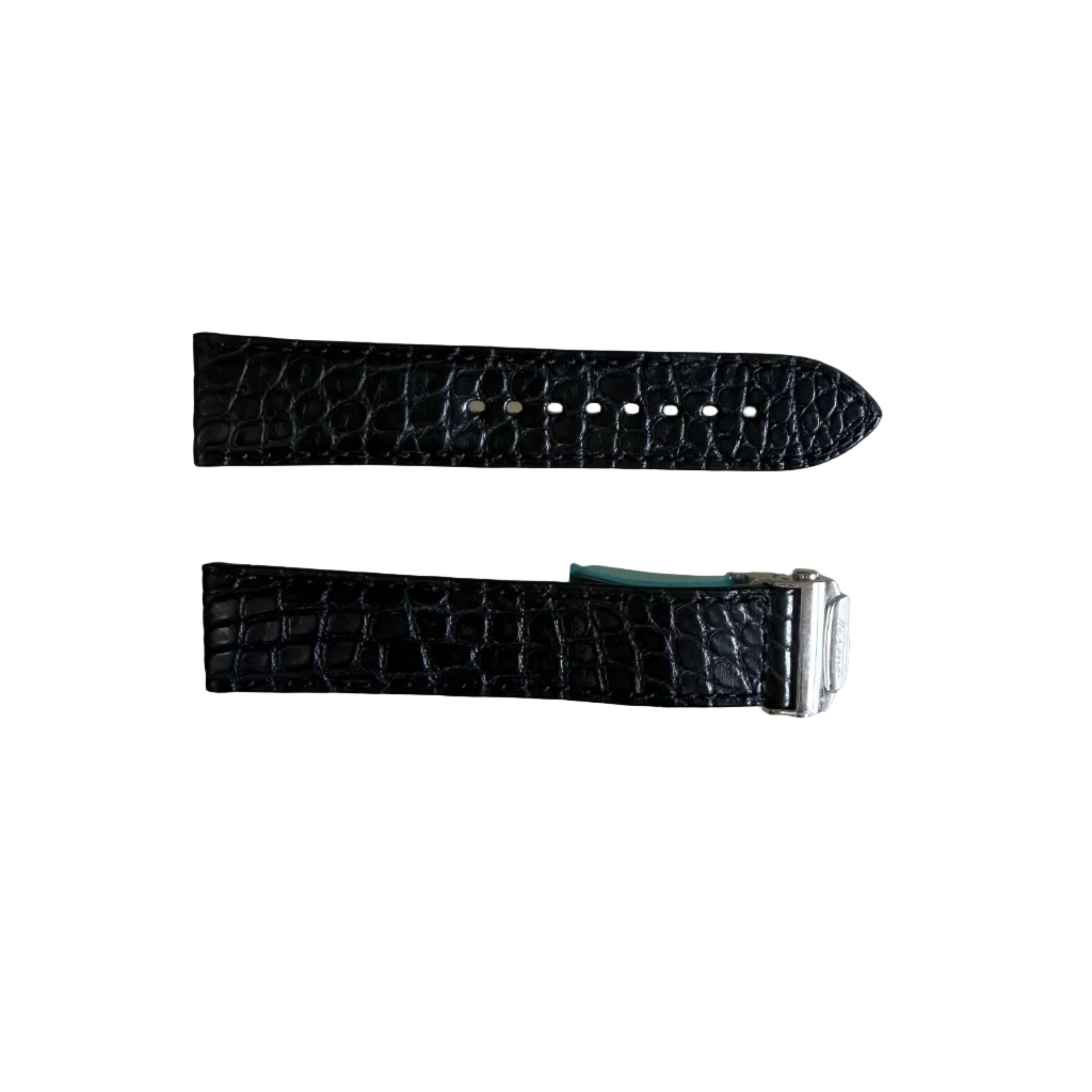 Authentic Tissot Black Alligator Watch Strap Band 20mm w Buckle