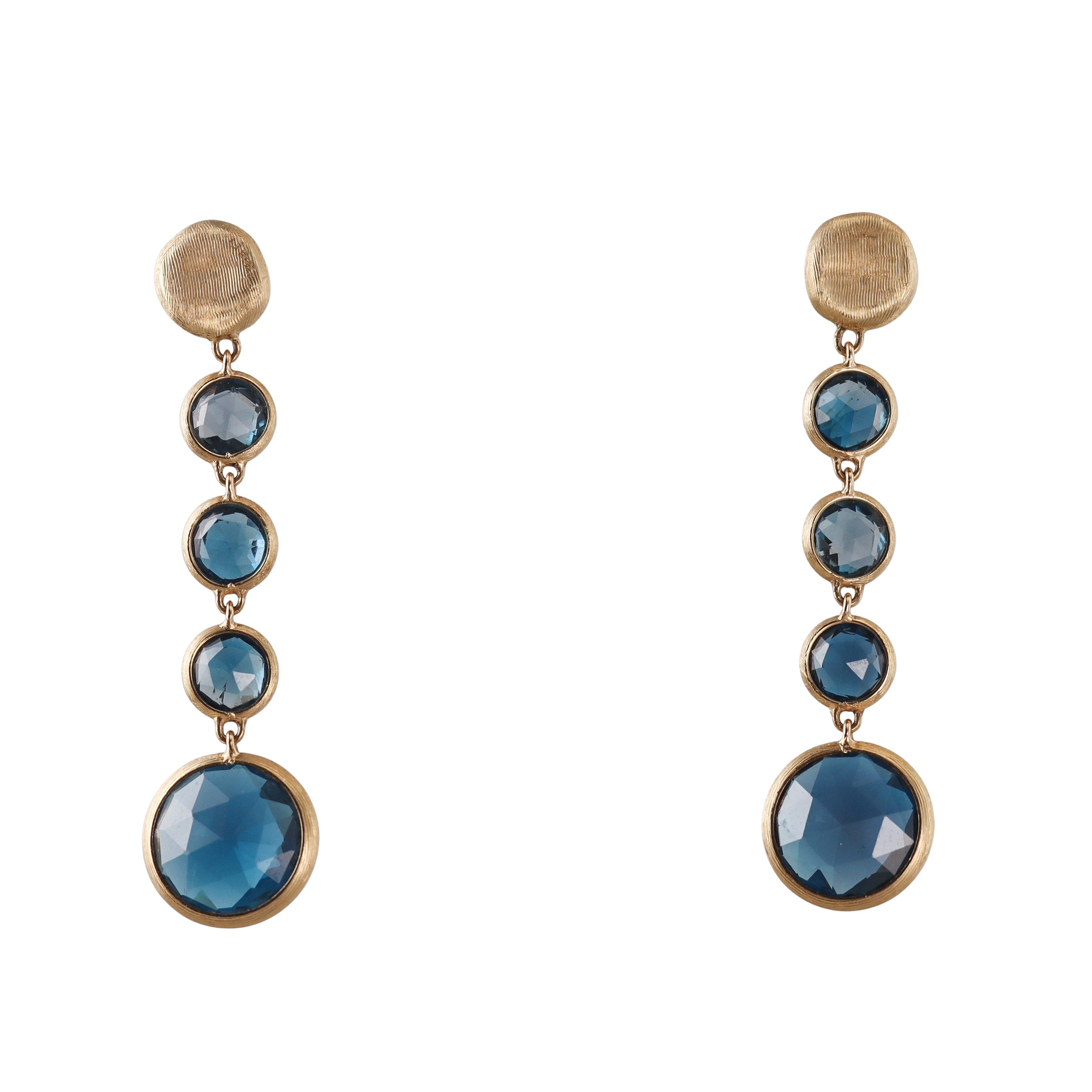 Marco Bicego Jaipur 18K London Blue Topaz Earrings