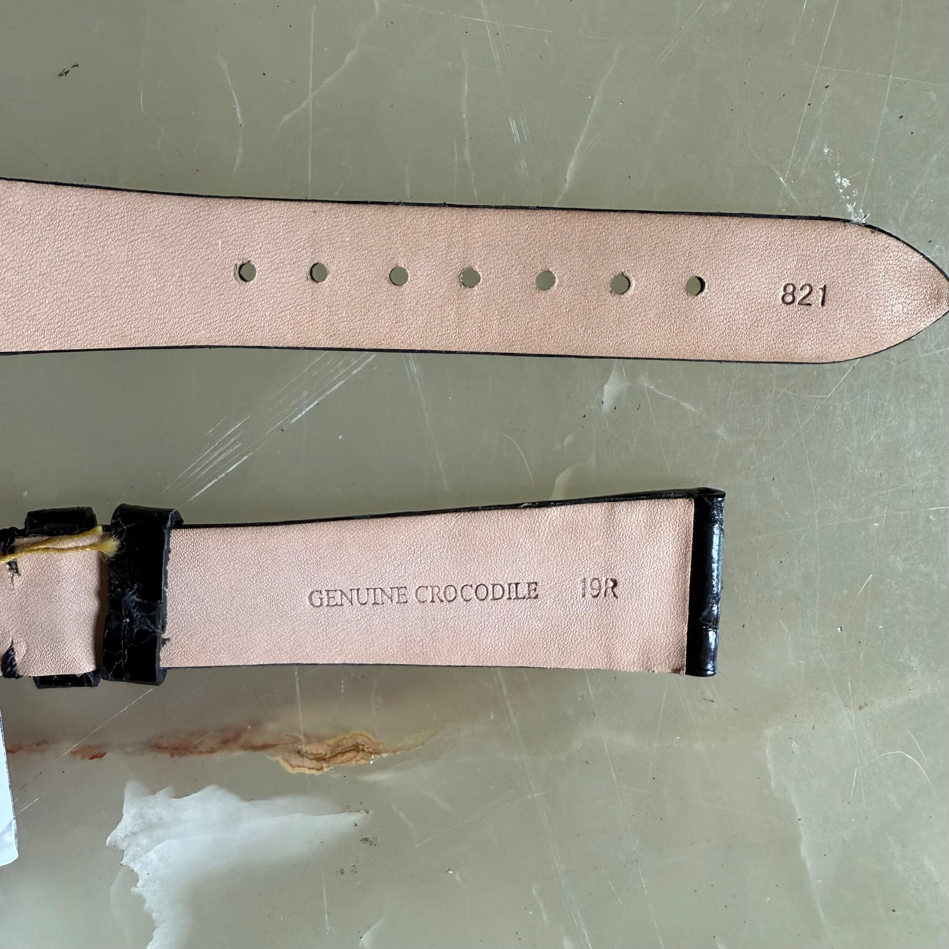Genuine Alligator Watch Strap Band 19mm with Buckle